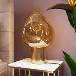 KARE Dough table lamp with glass shade, gold