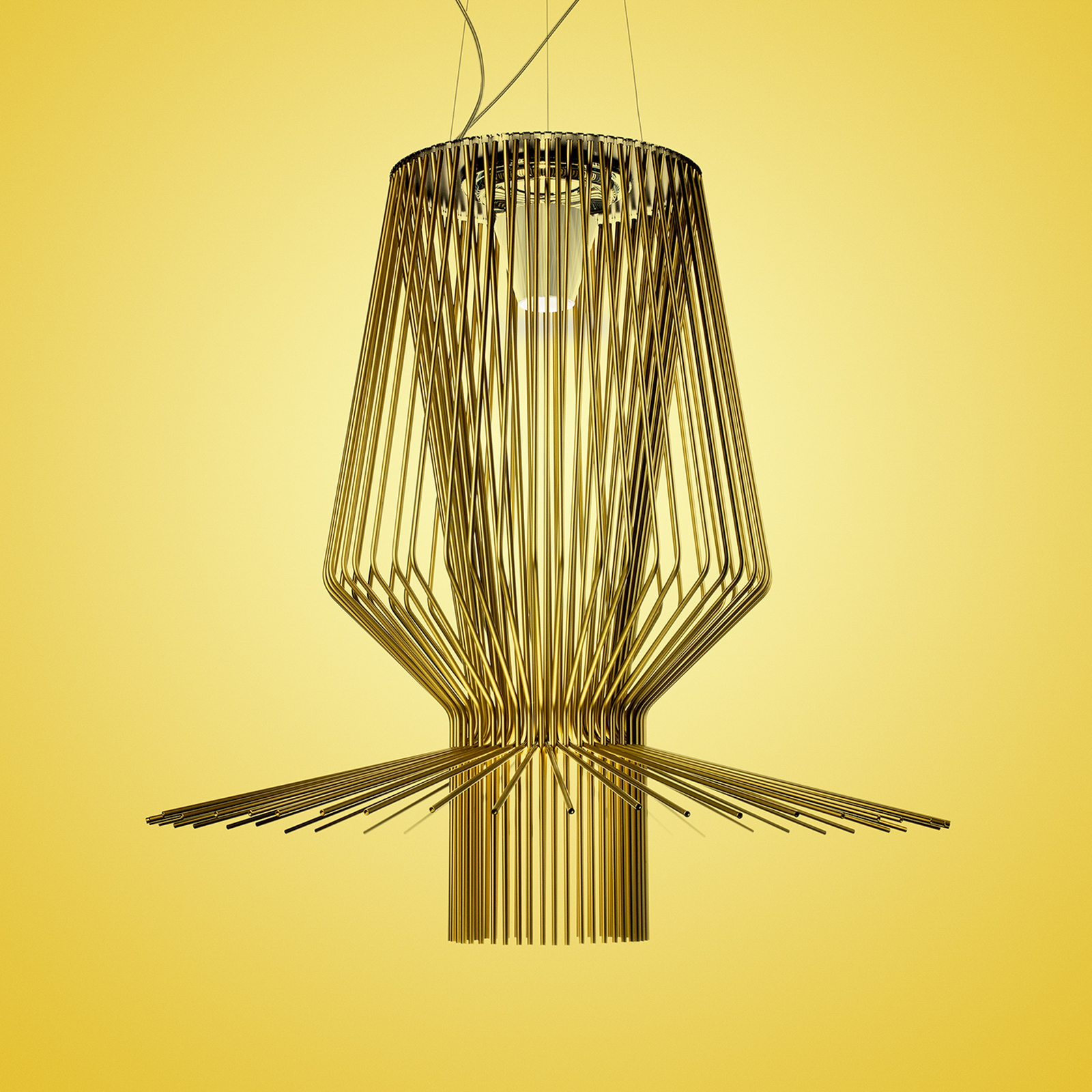 Foscarini Allegro Assai LED-Hängeleuchte, gold