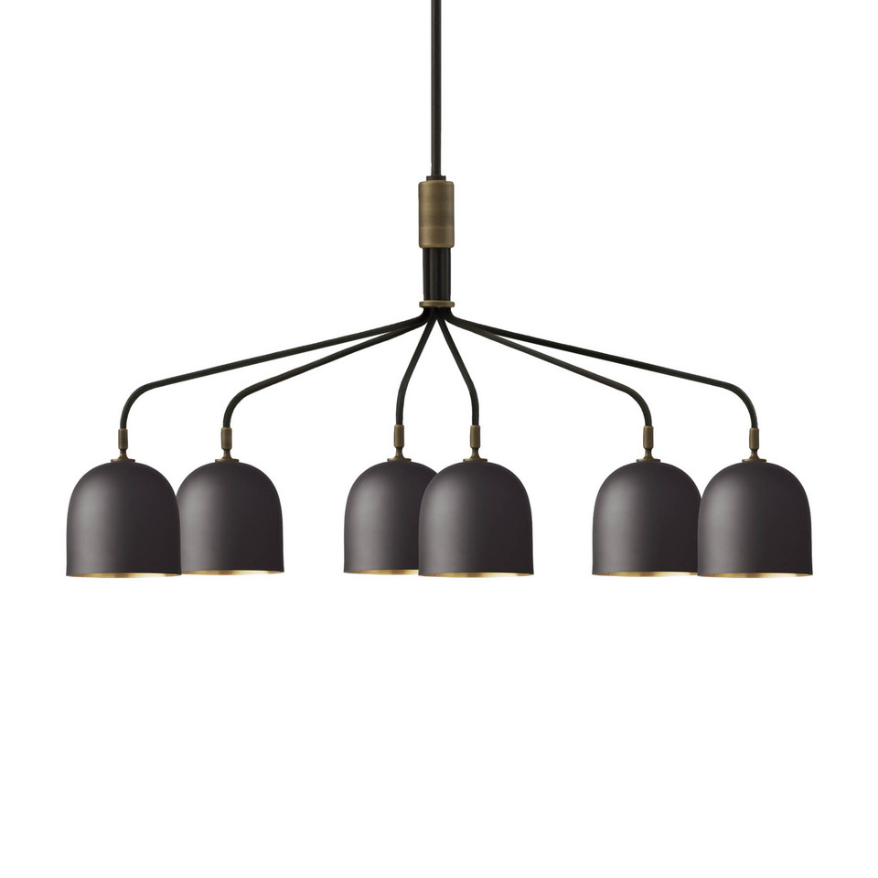 Gubi Howard 6 Ljuskrona Gunmetal, metallisk från Gubi