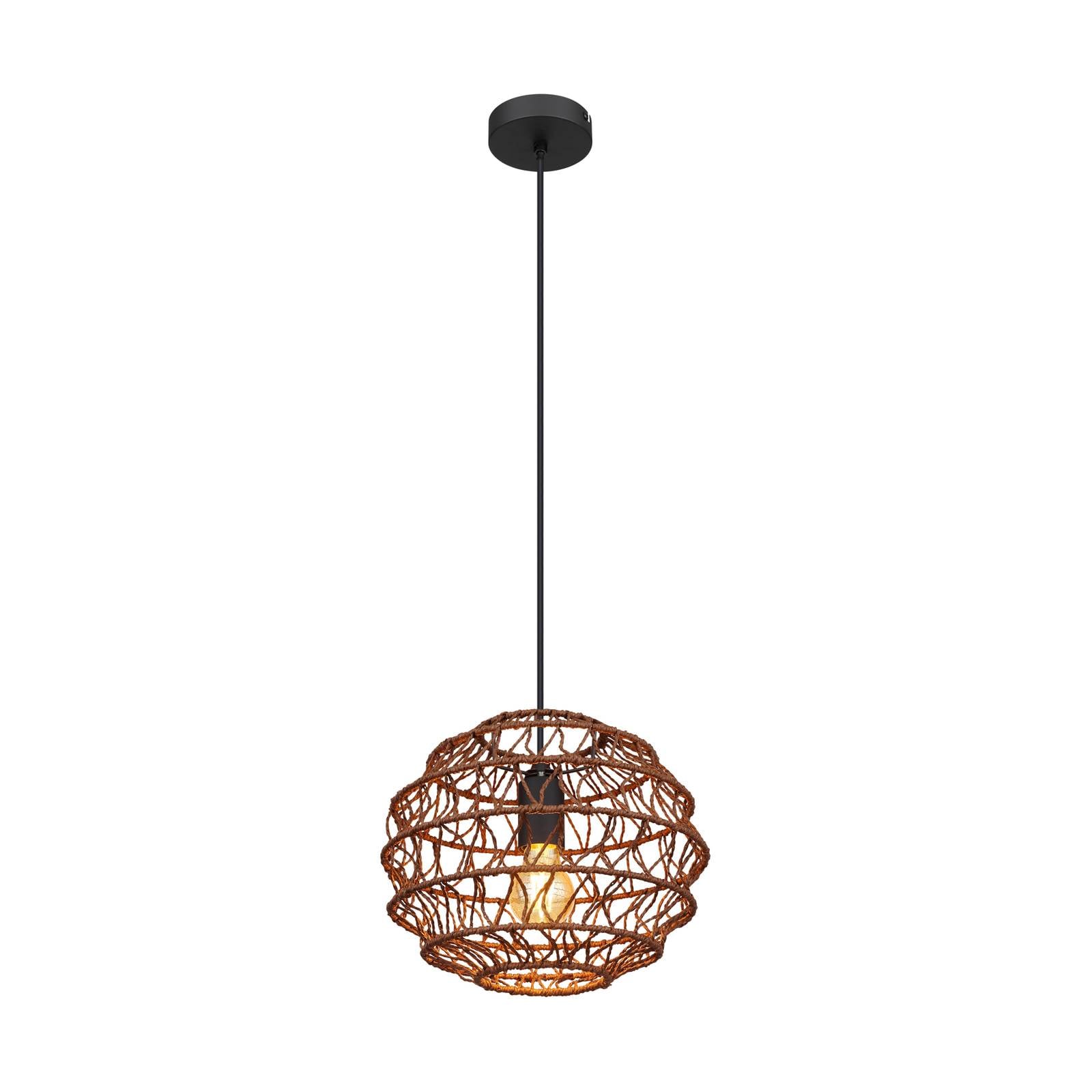 Hängeleuchte Senni, braun, Ø 29 cm
