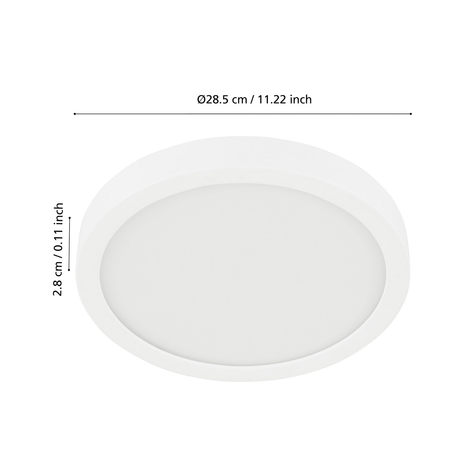 EGLO connect Fueva-Z taklampa, Ø 28,5cm vit