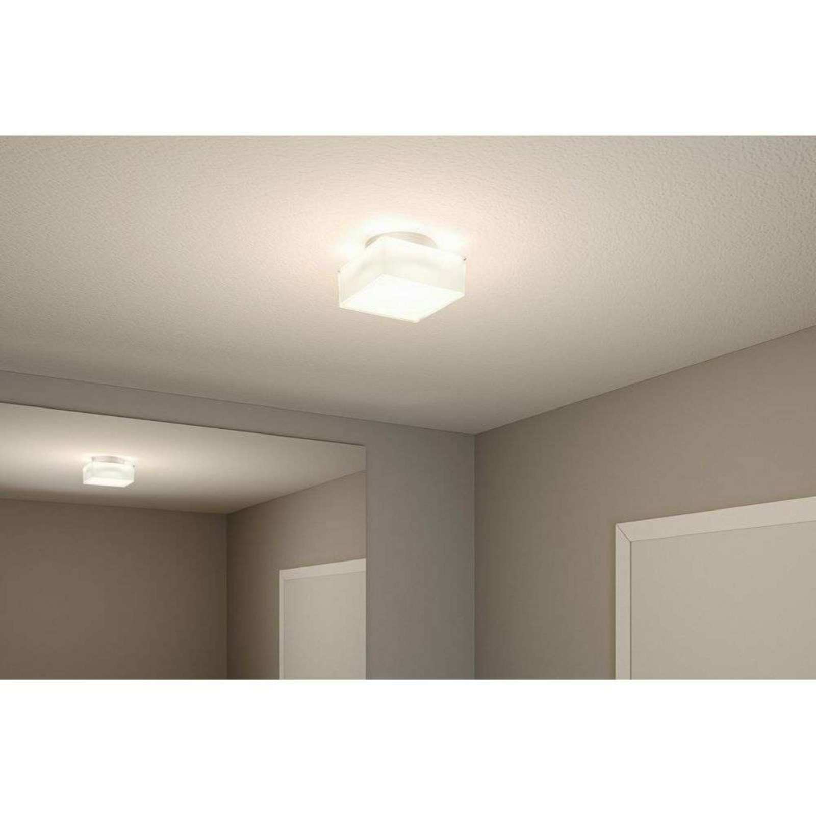 Maro LED Plafonieră IP44 Square Alb - Paulmann