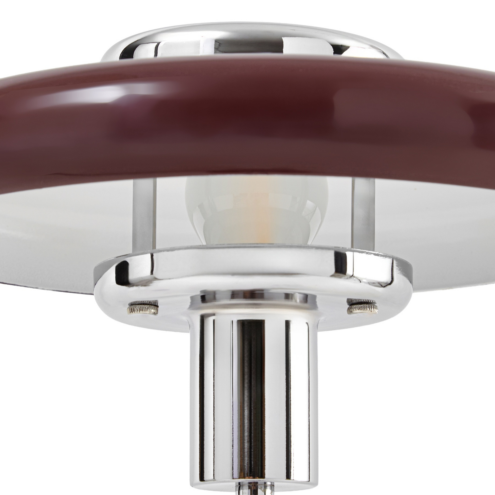 Lindby Tischleuchte Branford, Retro, burgund, Glas/Marmor Lindby Tischleuchte Branford, Retro, burgund, Glas/Marmor