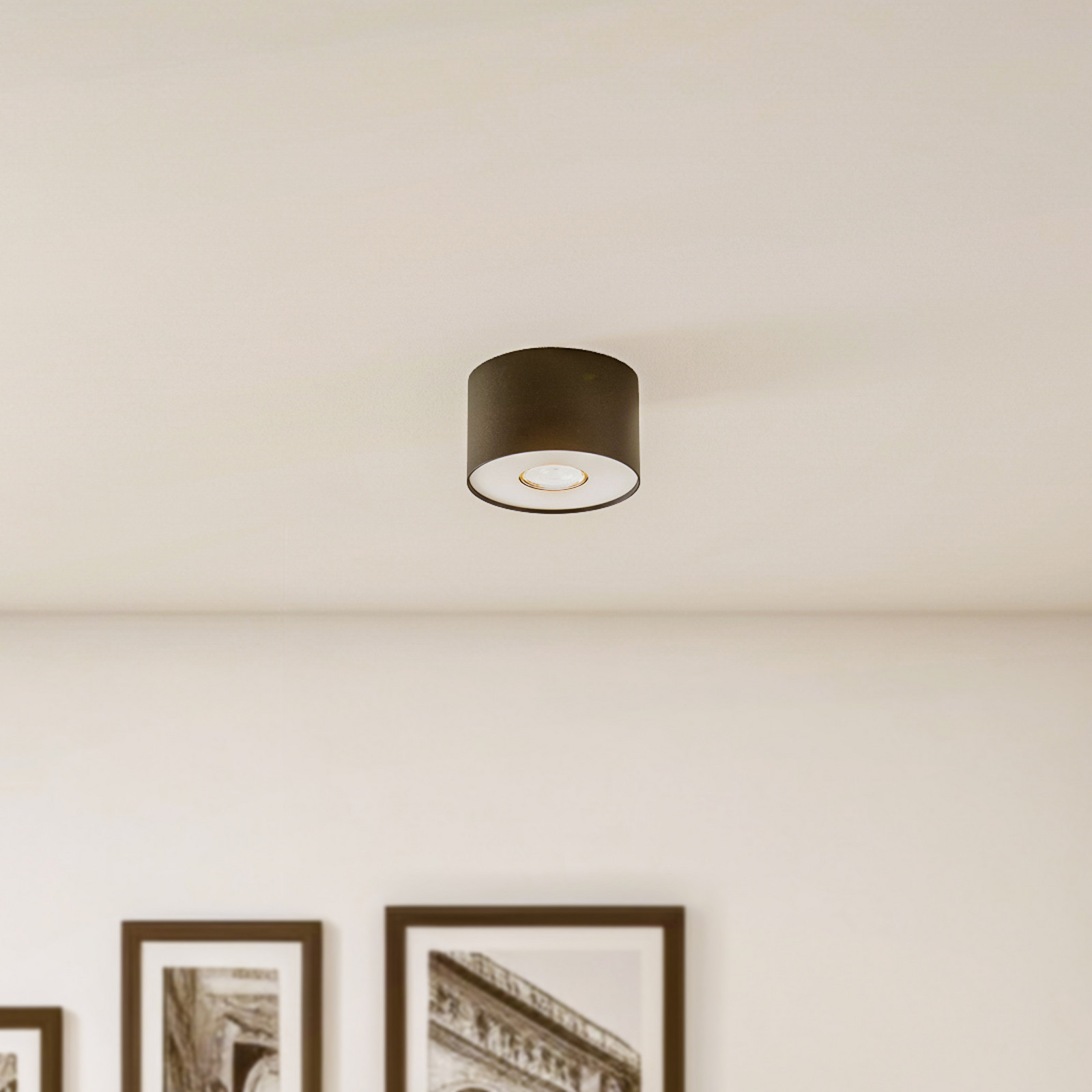 Euluna Downlight Point S, crno/bijelo/crno - Dnevni boravak/blagovaonica - Moderan - crno, bijelo, crno - Metal