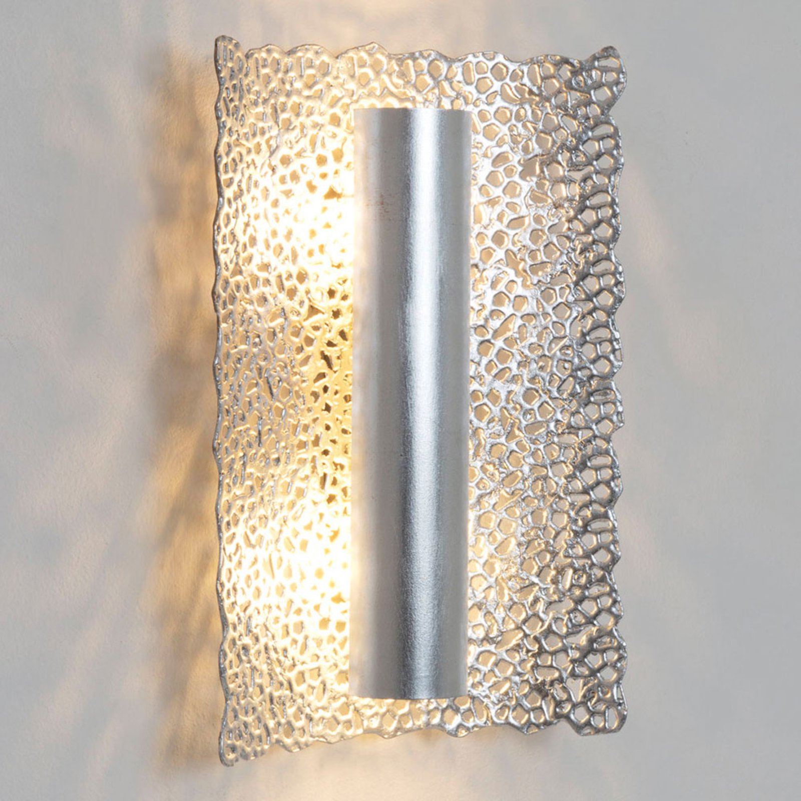Utopistico wall light in silver and chrome