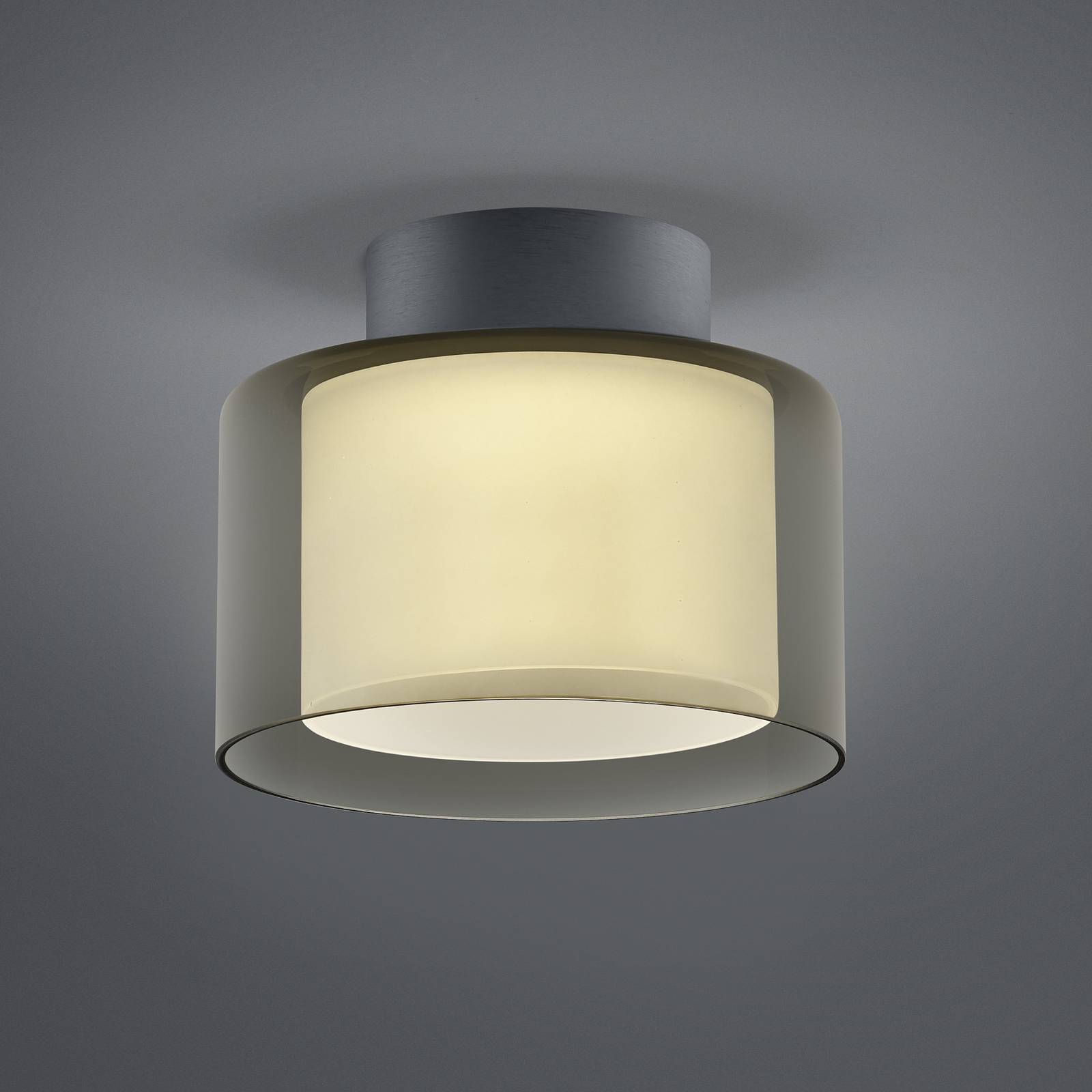 Bankamp LED Ceiling Light - Living / Dining Room - Flush Ceiling Light - dimmable - Modern - Black