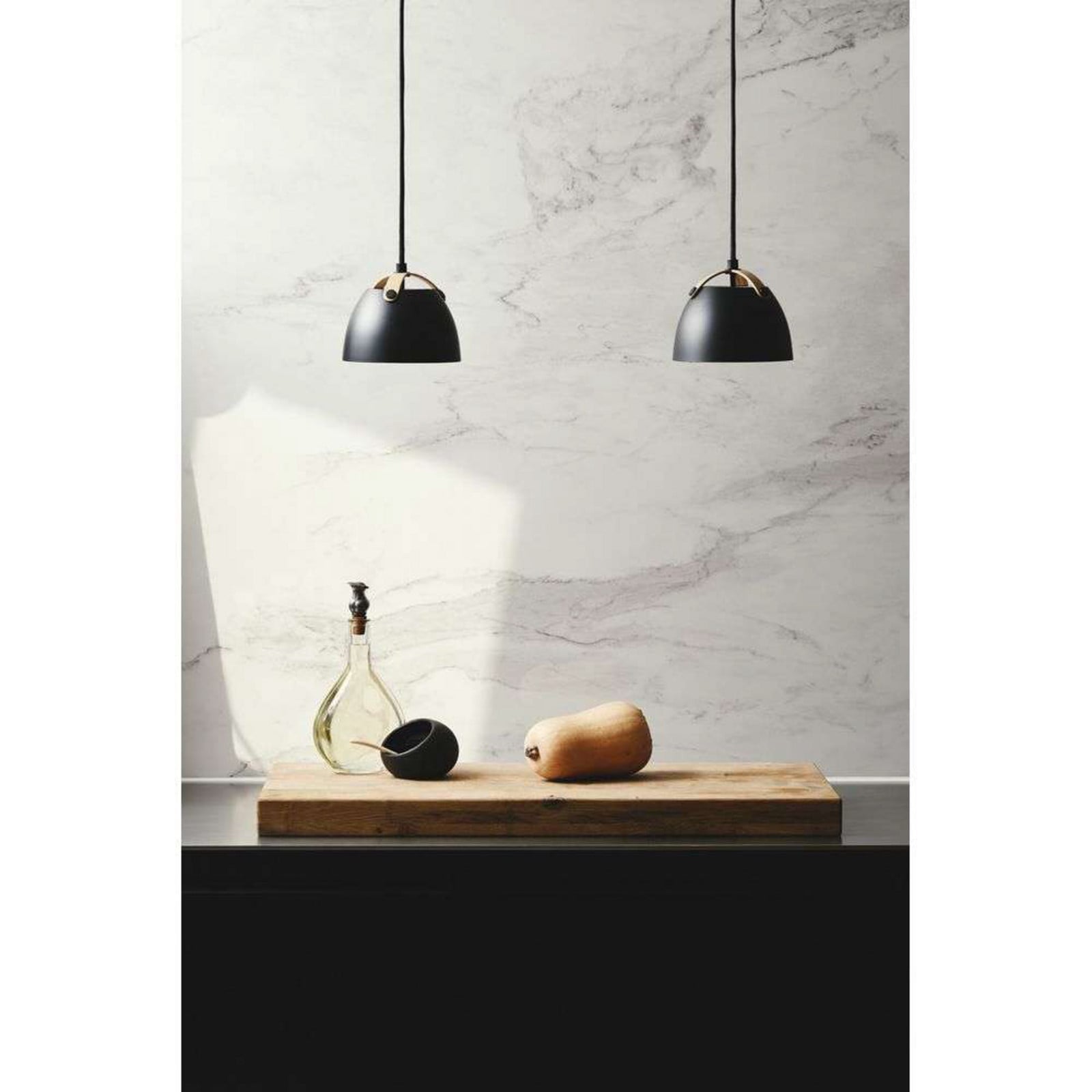 Oslo Pendel Ø16 Black/Oak Halo Design - Spisestue - Glas billede