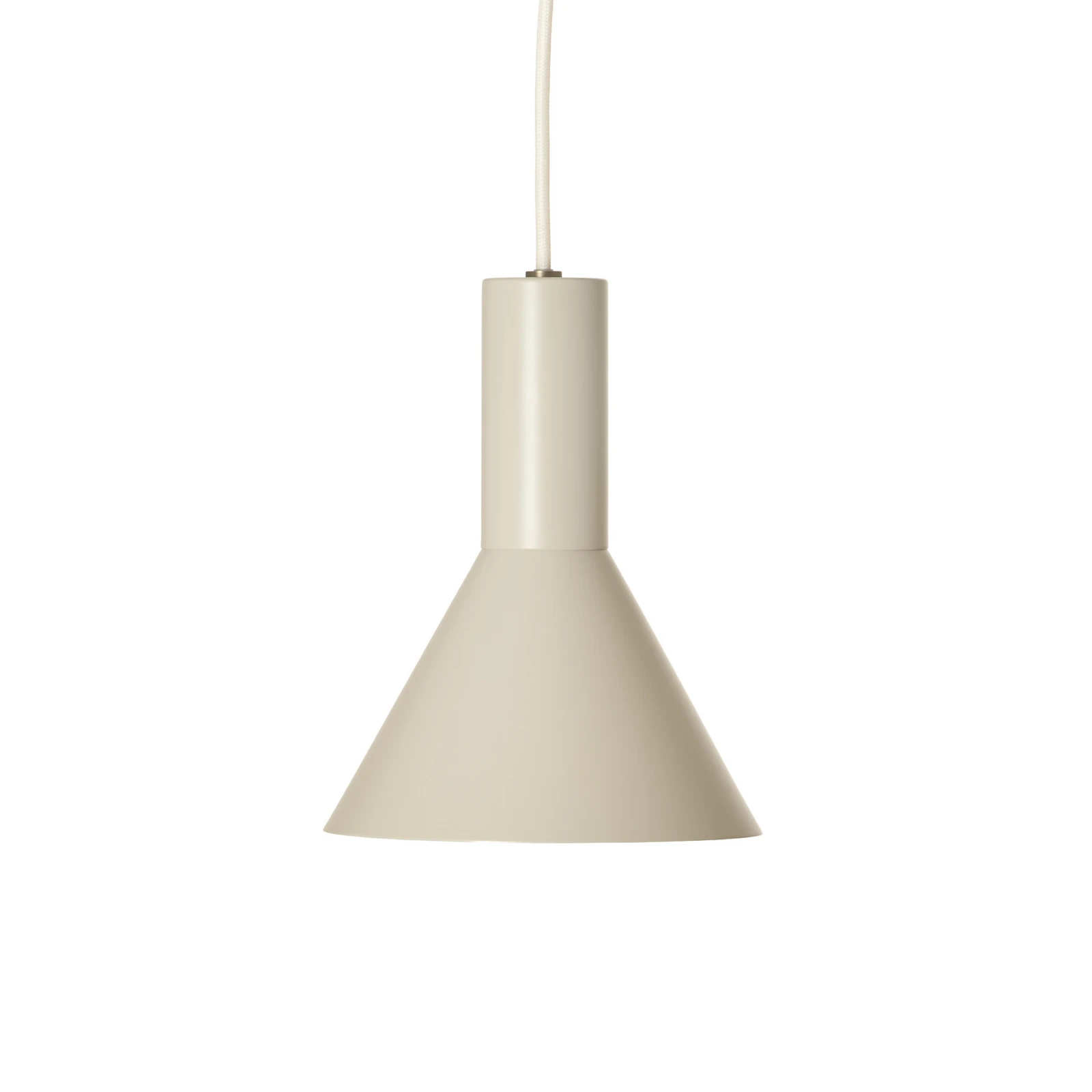 FRANDSEN Lampada a sospensione Lyss, beige, metallo, Ø 18 cm, E27