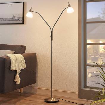 LED Stehlampe Milow Lampenwelt Wohnzimmer Leseleuchte Stehleuchte Weiß Modern 