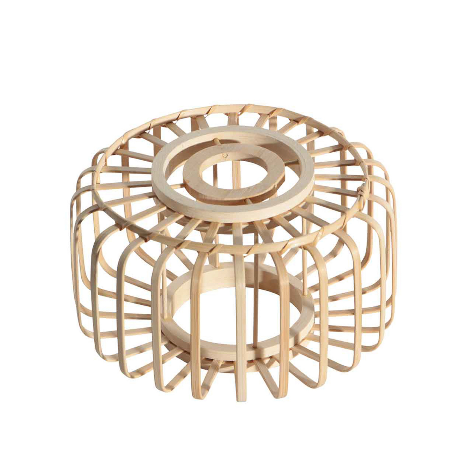 Suspension Breeza Beache, à 5 lampes, longue, noire, bambou