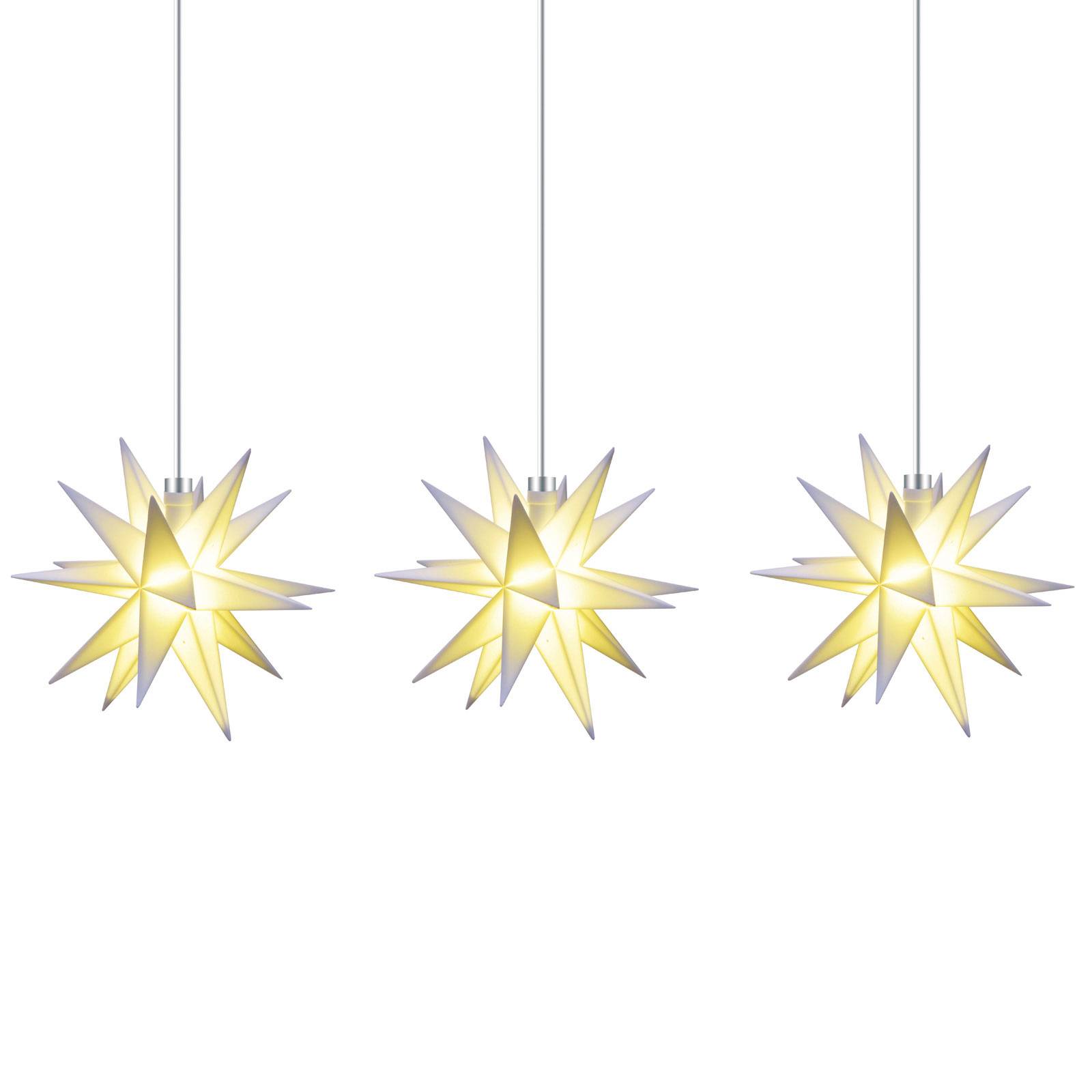 STERNTALER Lichterkette Stern, weiß Ø 12 cm 18-Zacker 3-flg.