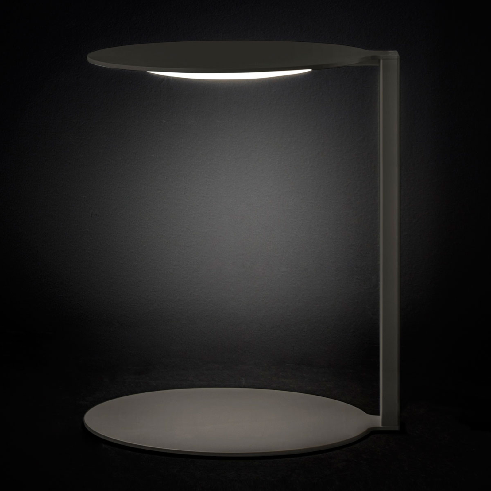 Oluce Duca - mørkegrå LED-designerbordlampe
