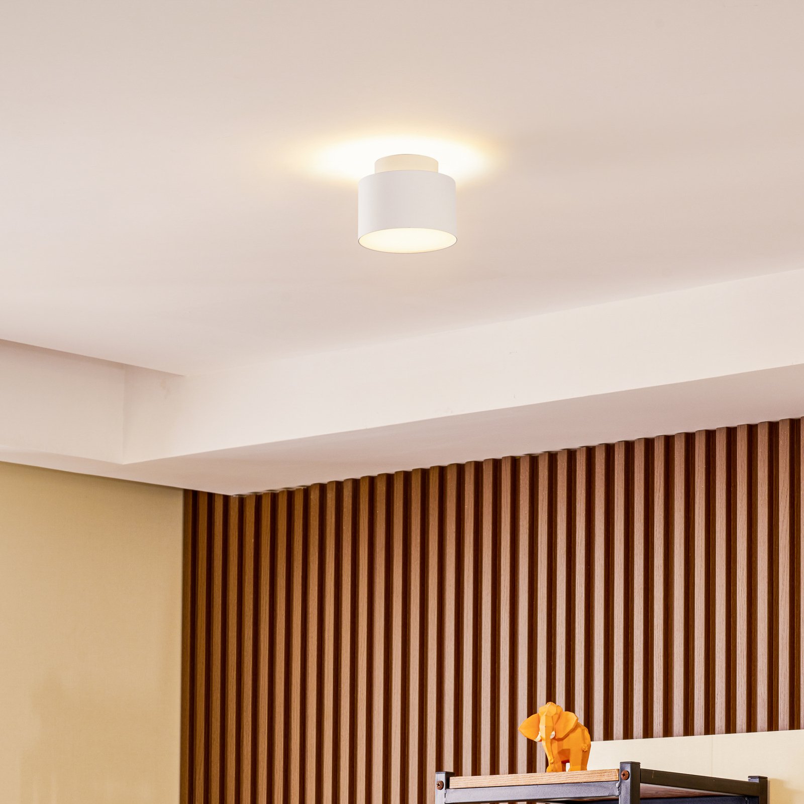 Lindby LED spot Nivoria, 11 x 8,8 cm, zandwit, set van 4