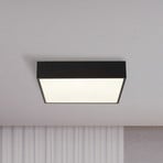 LED badkamer plafondlamp Zeus, zwart, lengte 30 cm, metaal