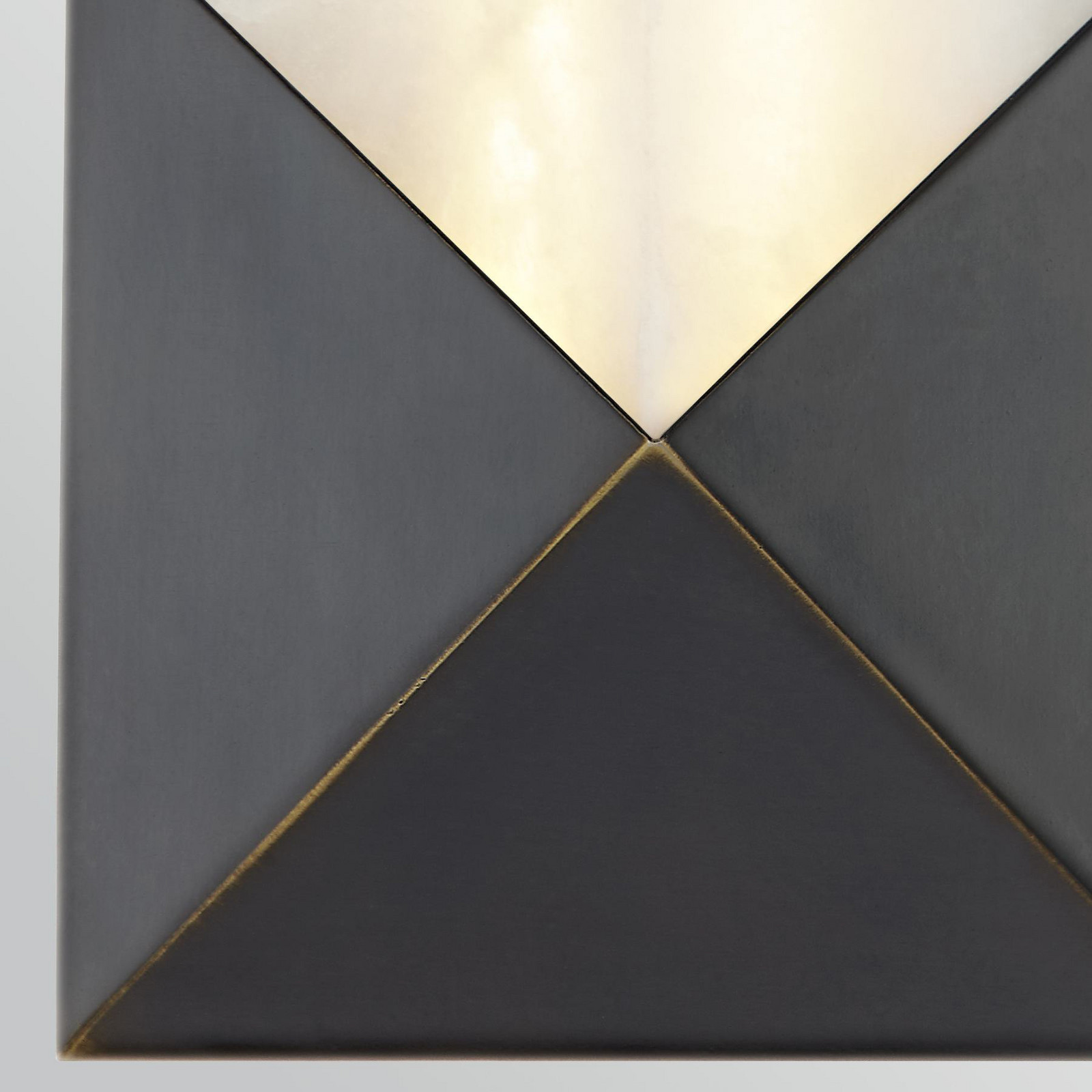 Quintiesse Aplică LED CAESAR bronz înălțime 31 cm metal/alabastru - Camera de zi / sufragerie - Modern - bronz marmorat crem