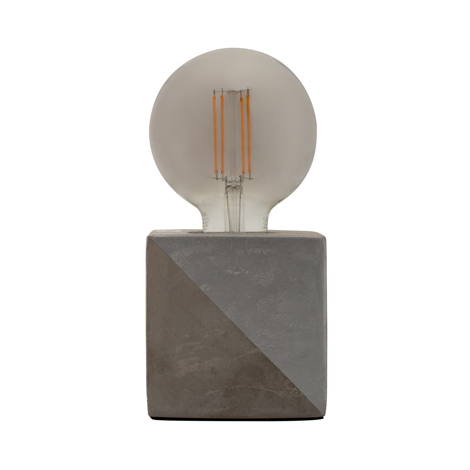 Pauleen Silver Jewel table lamp, concrete base