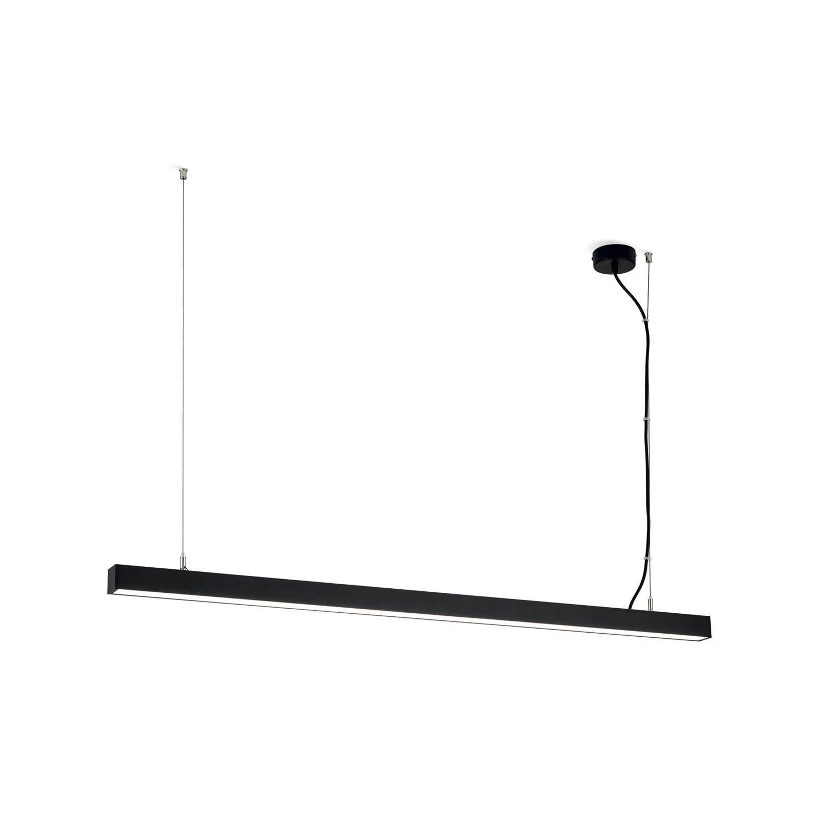 LED lubinis šviestuvas "Bounce", juodas, ilgis 113 cm, CCT, aliuminis