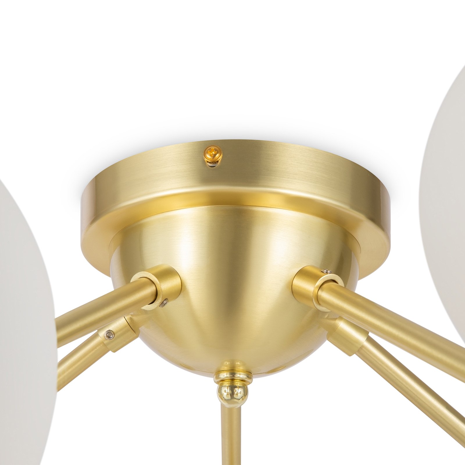Maytoni Dallas 20-light ceiling lamp, height 25 cm, gold