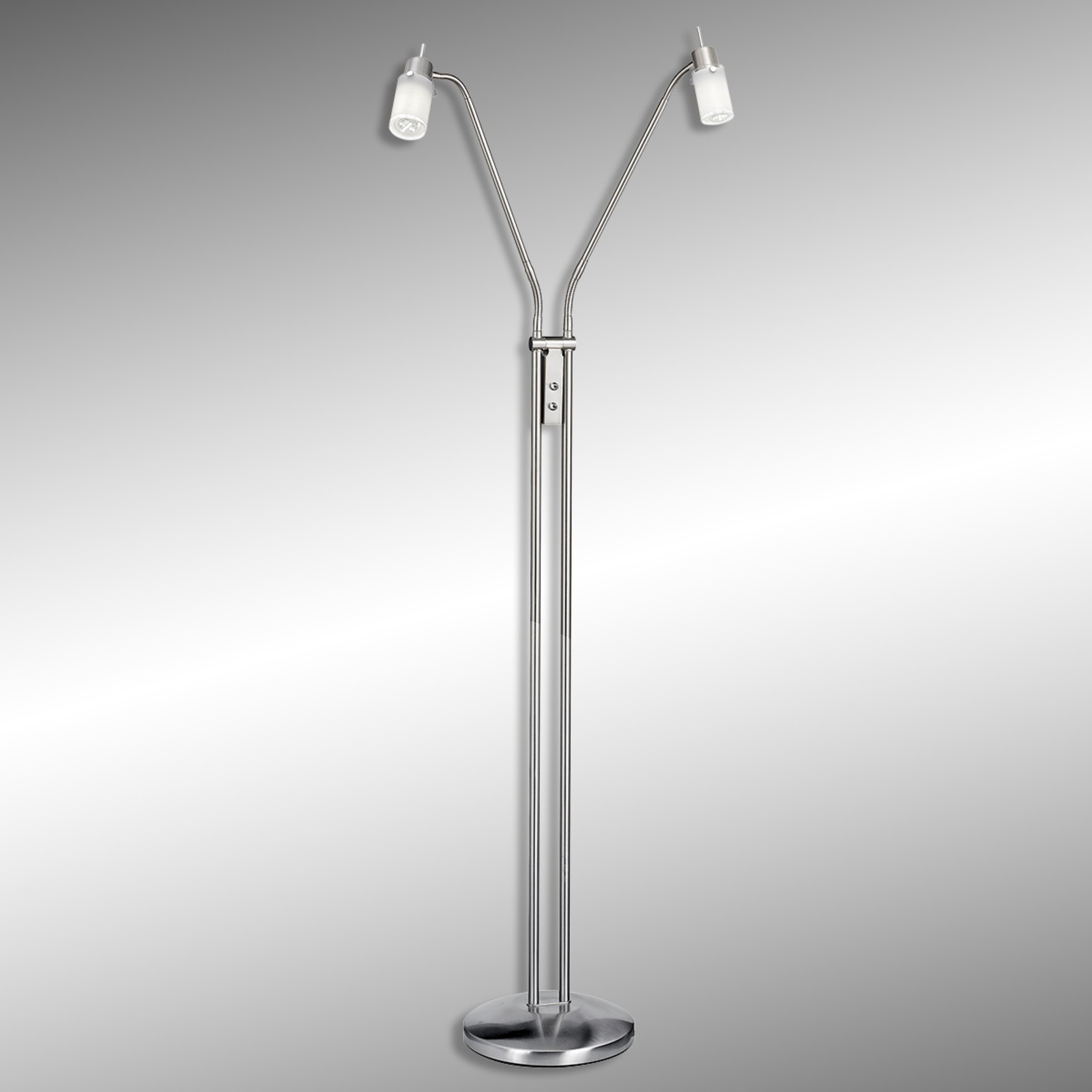 leuchten direkt Lampadaire LED Max à deux lampes