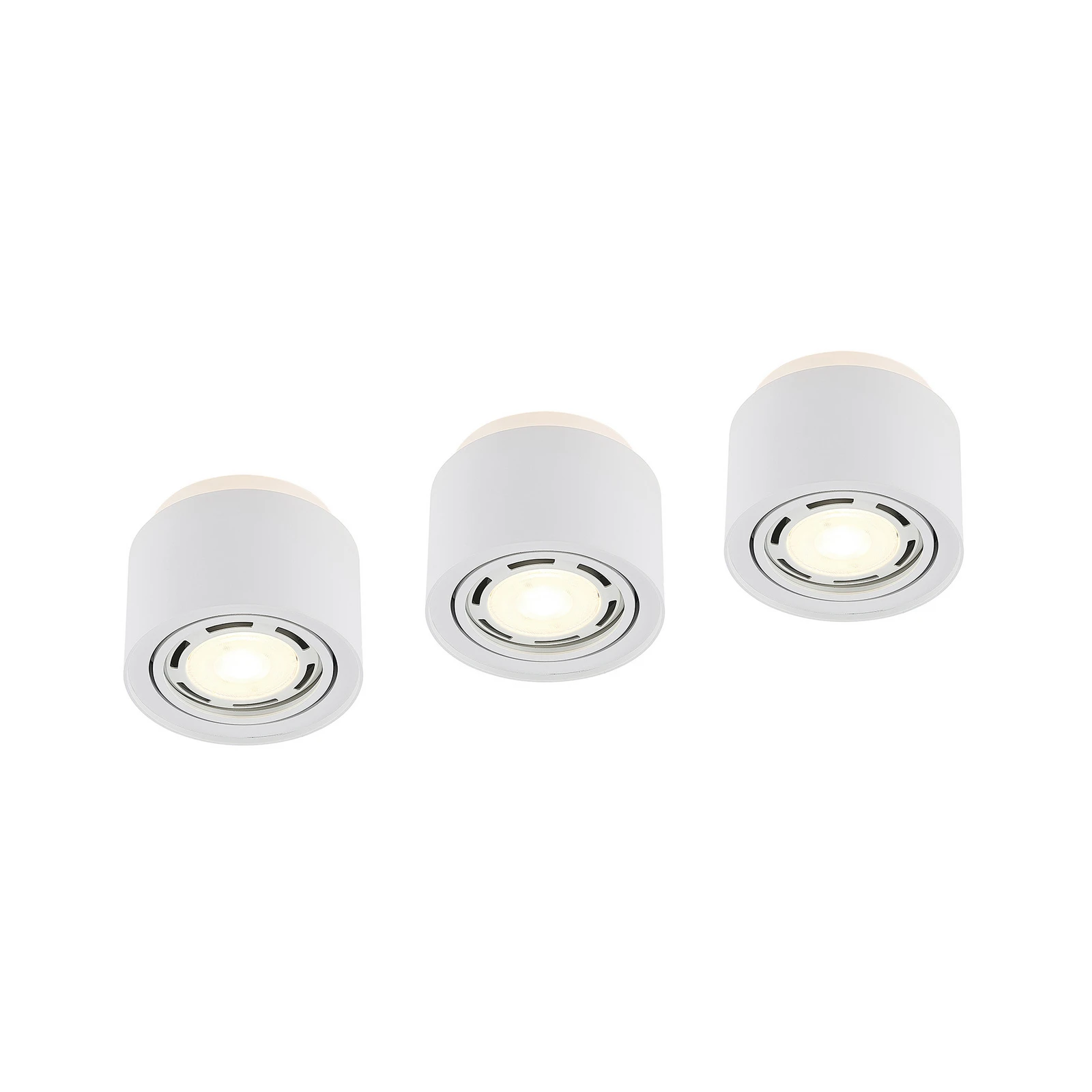 Arcchio Deckenlampe Walisa, Ø 15 cm, rund, weiß, 3er-Set