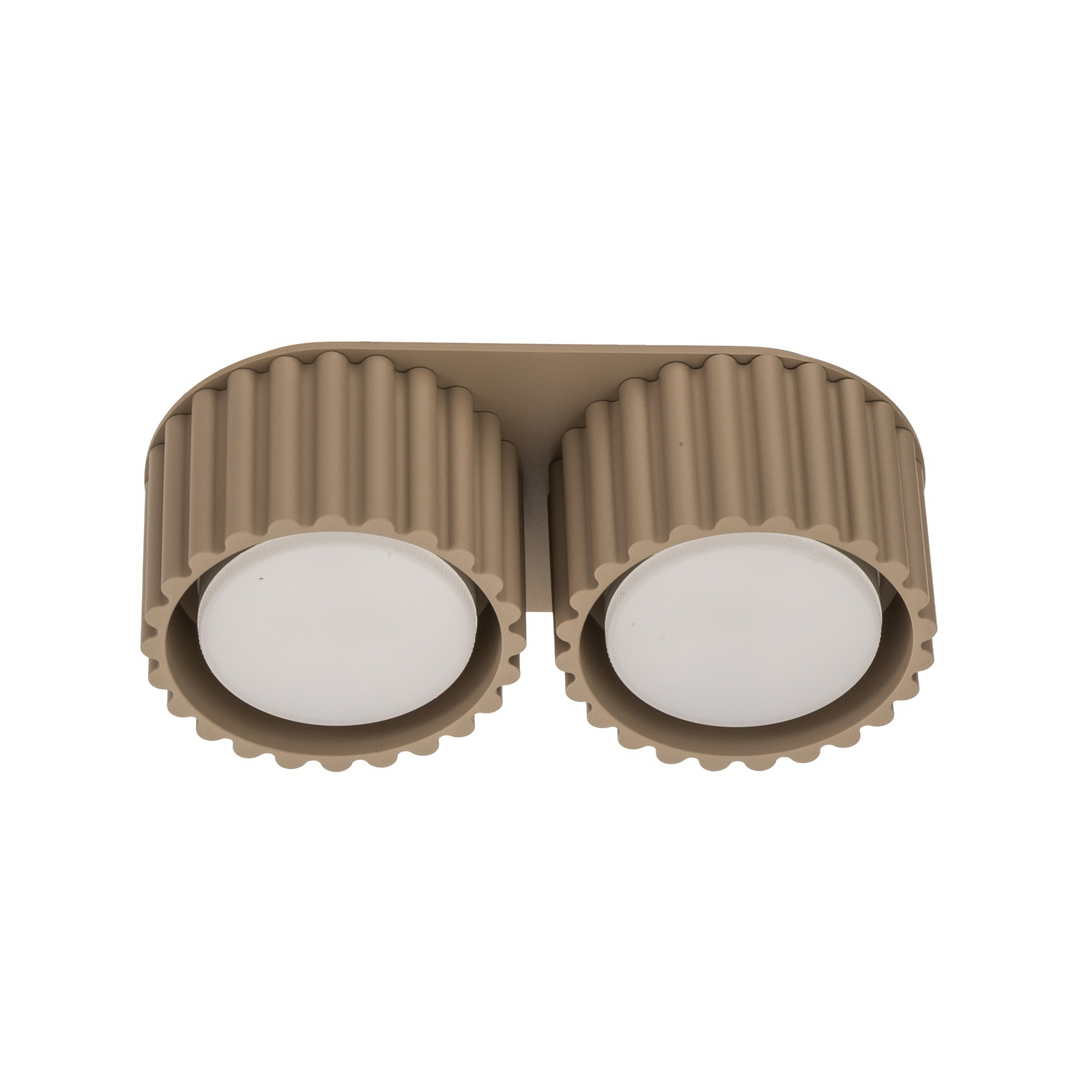 Taklampe Aura 2, taupe, 2 lyskilder, lengde 21 cm, GX53 Taklampe Aura 2, taupe, 2 lyskilder, lengde 21 cm, GX53