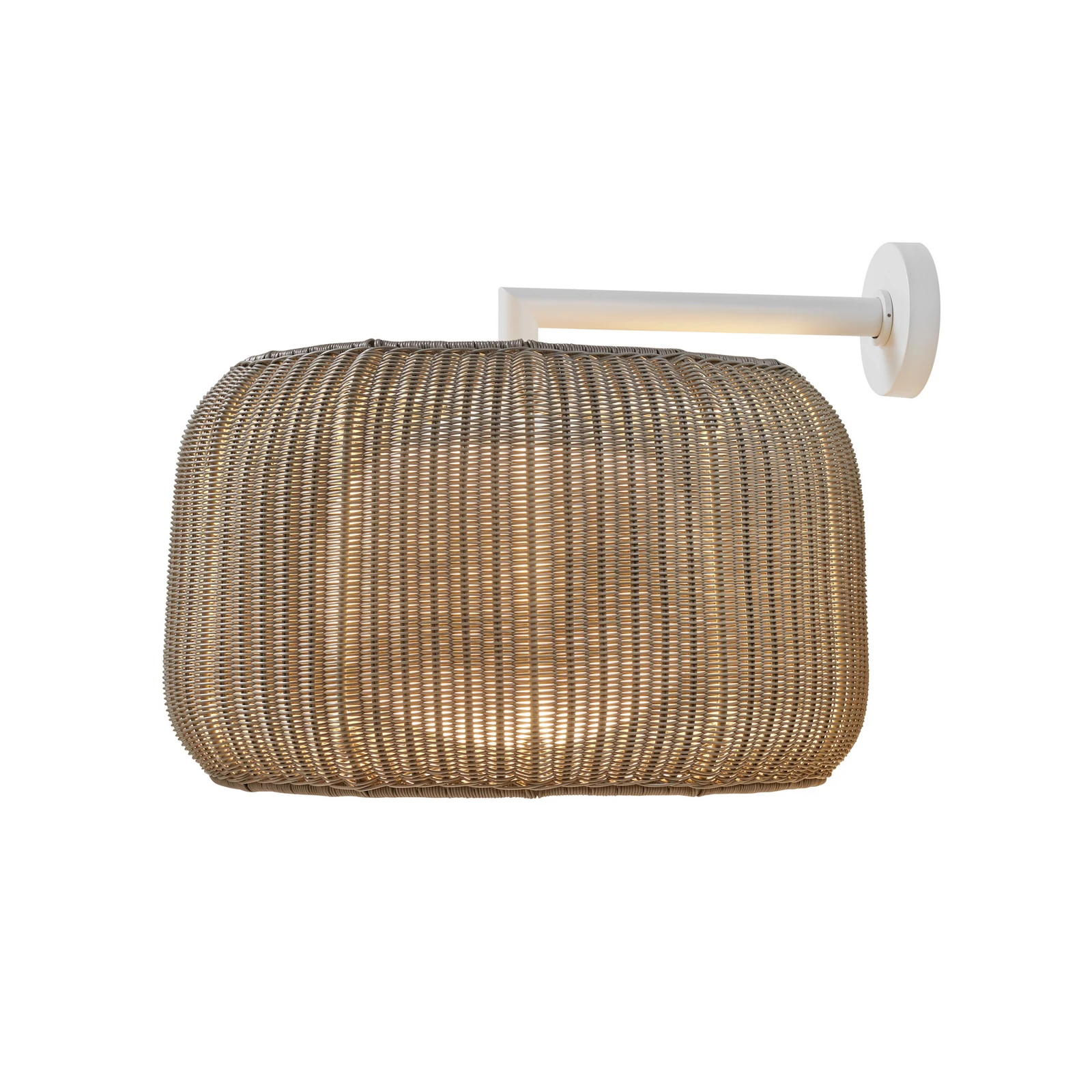 Bover āra sienas lampa Fora A, dabiski balta/bēša, Ø 50 cm, E27