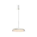 Maytoni Lampă suspendată LED Gerhard, Ø 40 cm, alb, metal