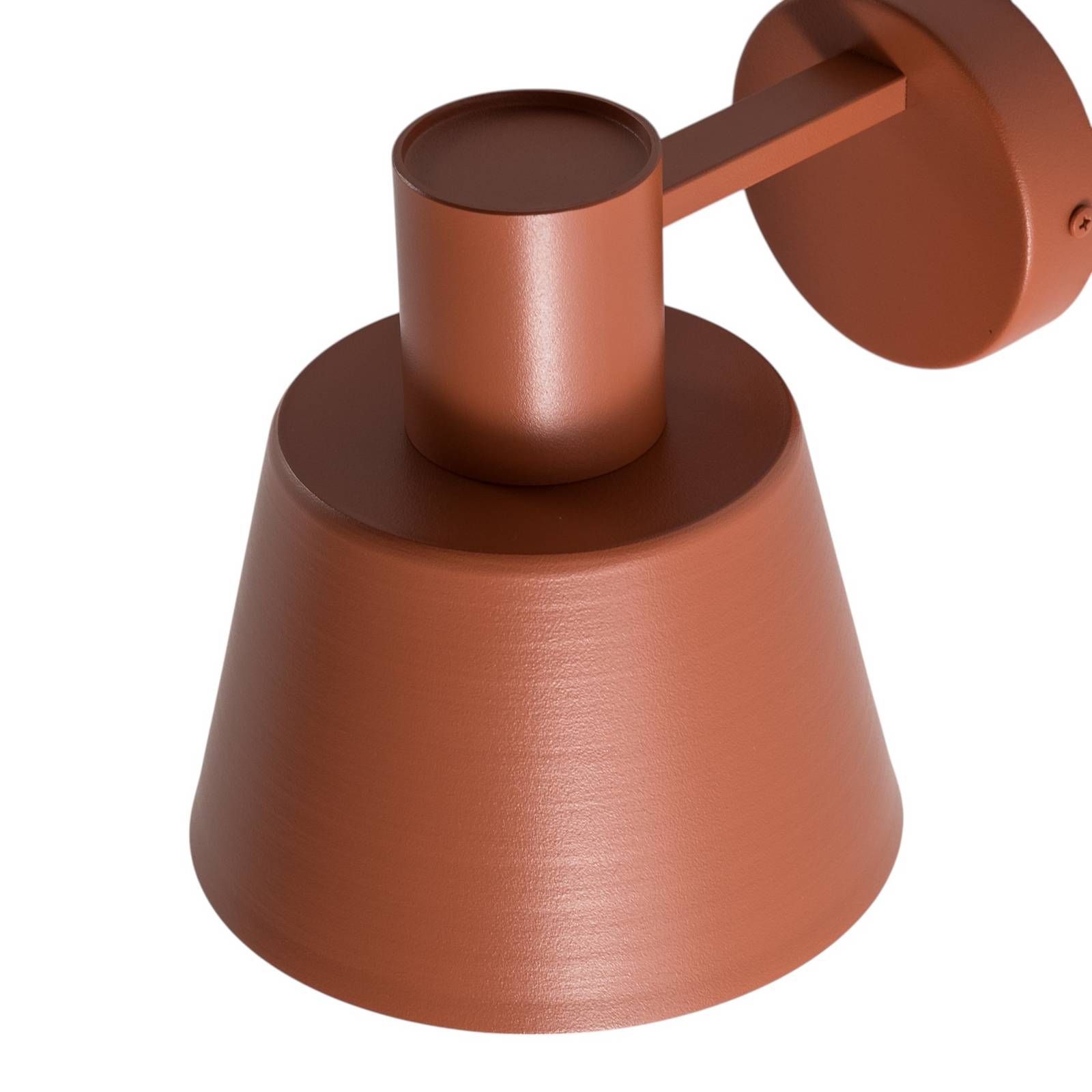 Wandleuchte Dunka, ziegelrot, 1-flammig, Stahl, Höhe 17 cm günstig online kaufen