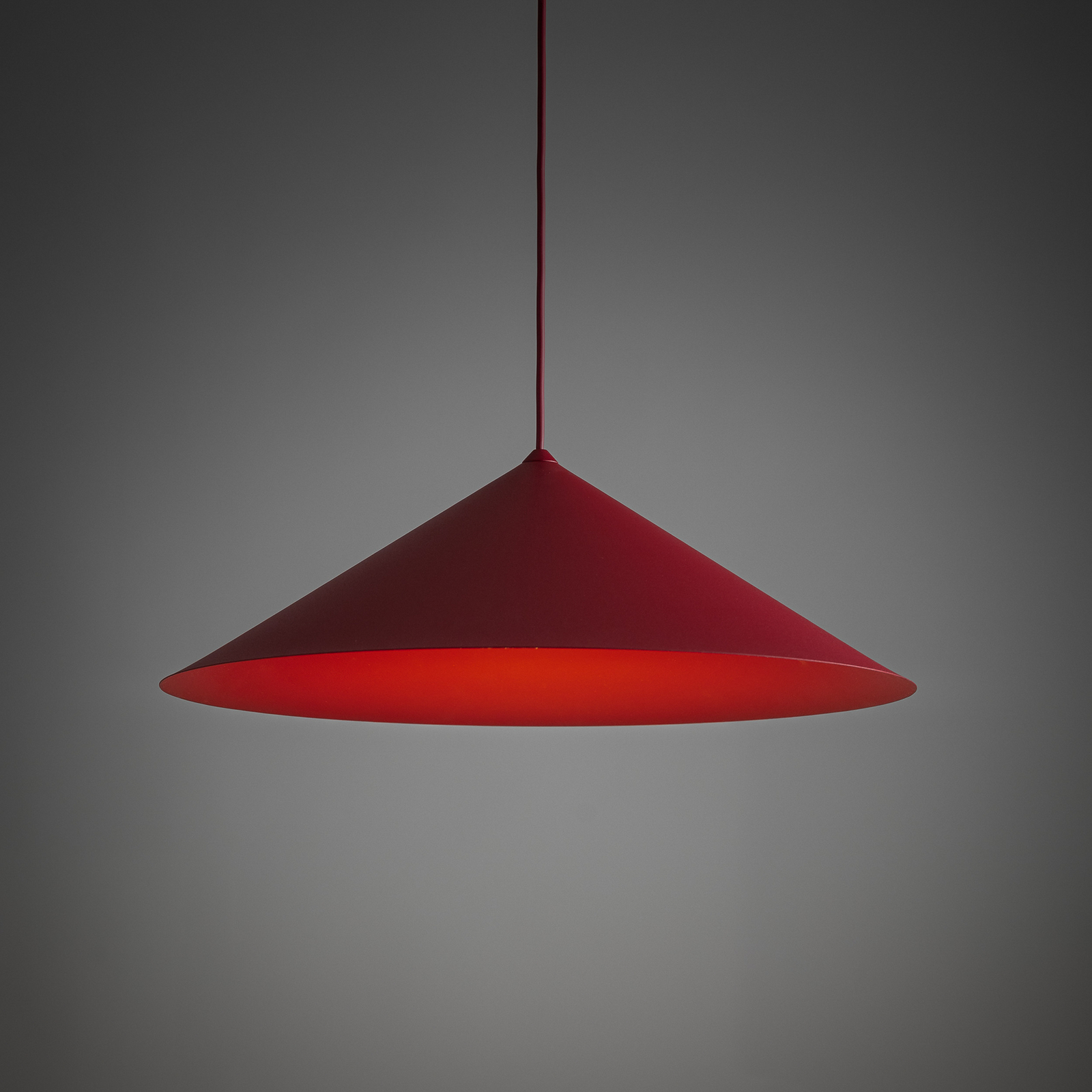 Suspension Lume XL, bordeaux, métal, Ø 49 cm, GX53