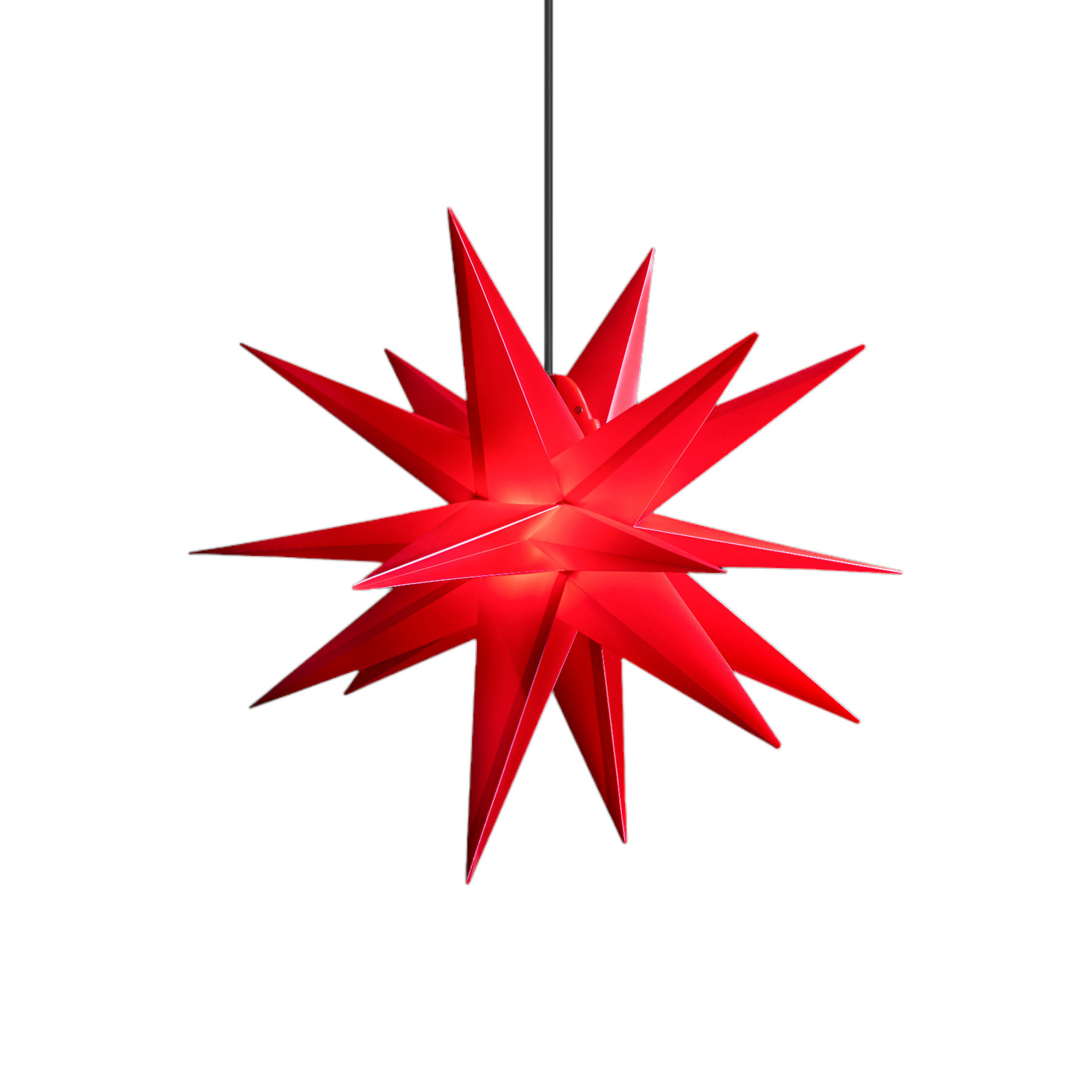 Estrela LED STERNTALER, vermelha, Ø 55 cm, 18 pontas, IP44