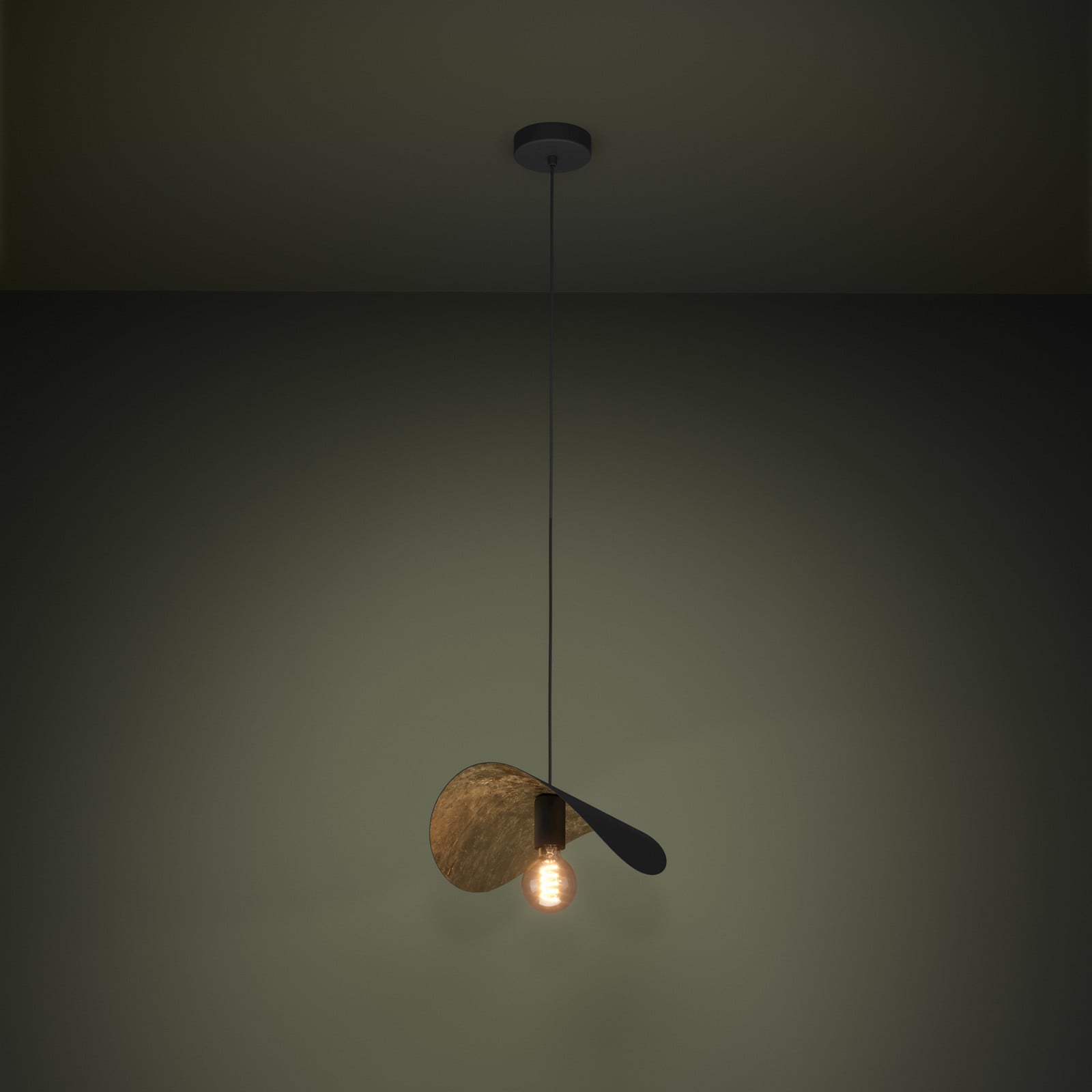 EGLO Stars of Light Lampă suspendată Saceda 41 cm lungime negru/auriu - Camera de zi / sufragerie - Modern - negru auriu - Metal