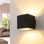 Arcchio fali lámpa Zuzana, szögletes, fekete, G9, 10 cm széles
