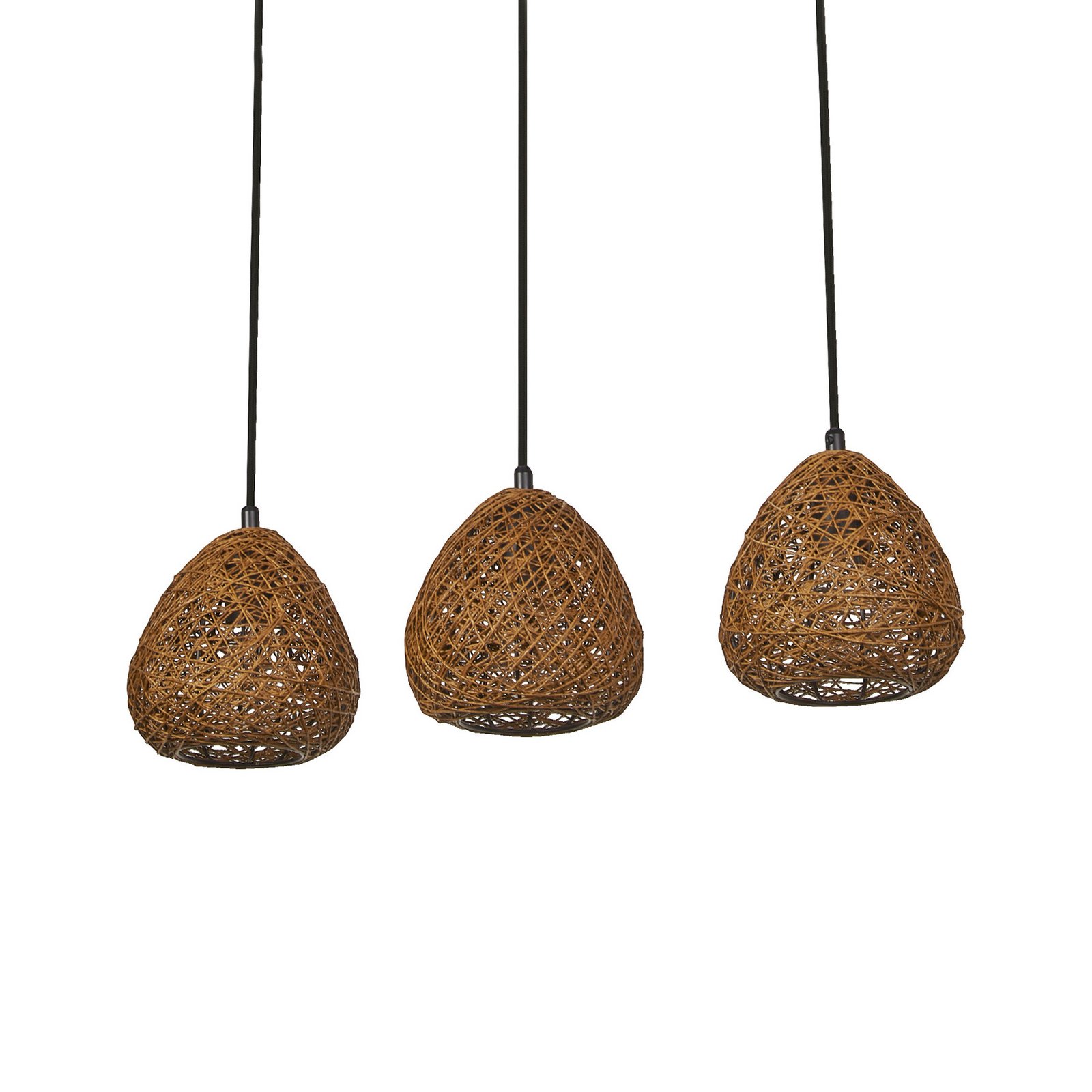 OSRAM Decor Paper Drop hanging light, 3-bulb long, beige, E27