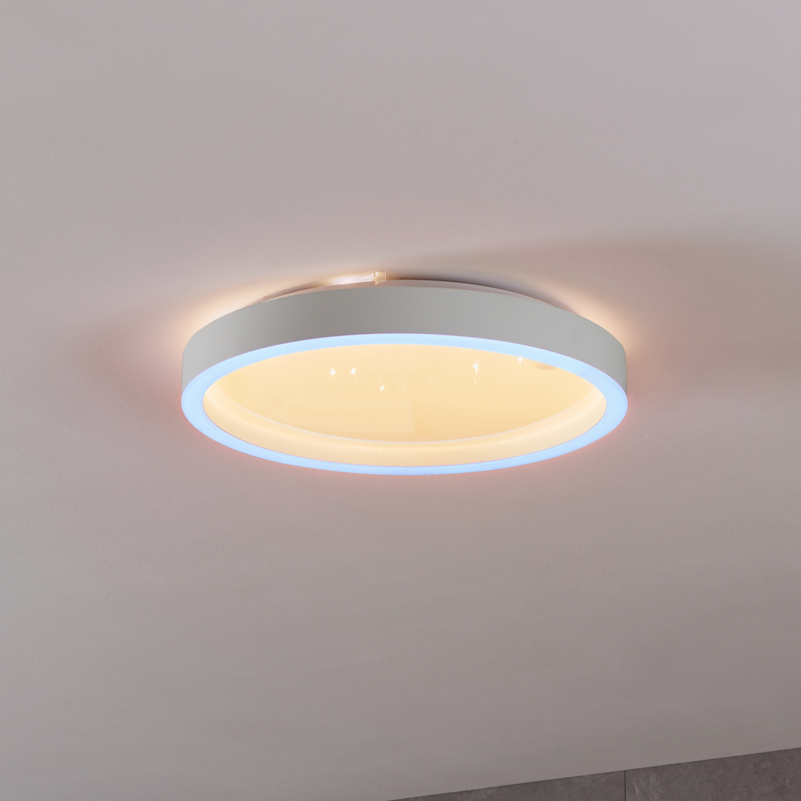 EGLO connect Montemorelos-Z, RGBW, balts, Ø42cm