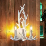 Lindby Fipos vägglampa i antler-look, vit