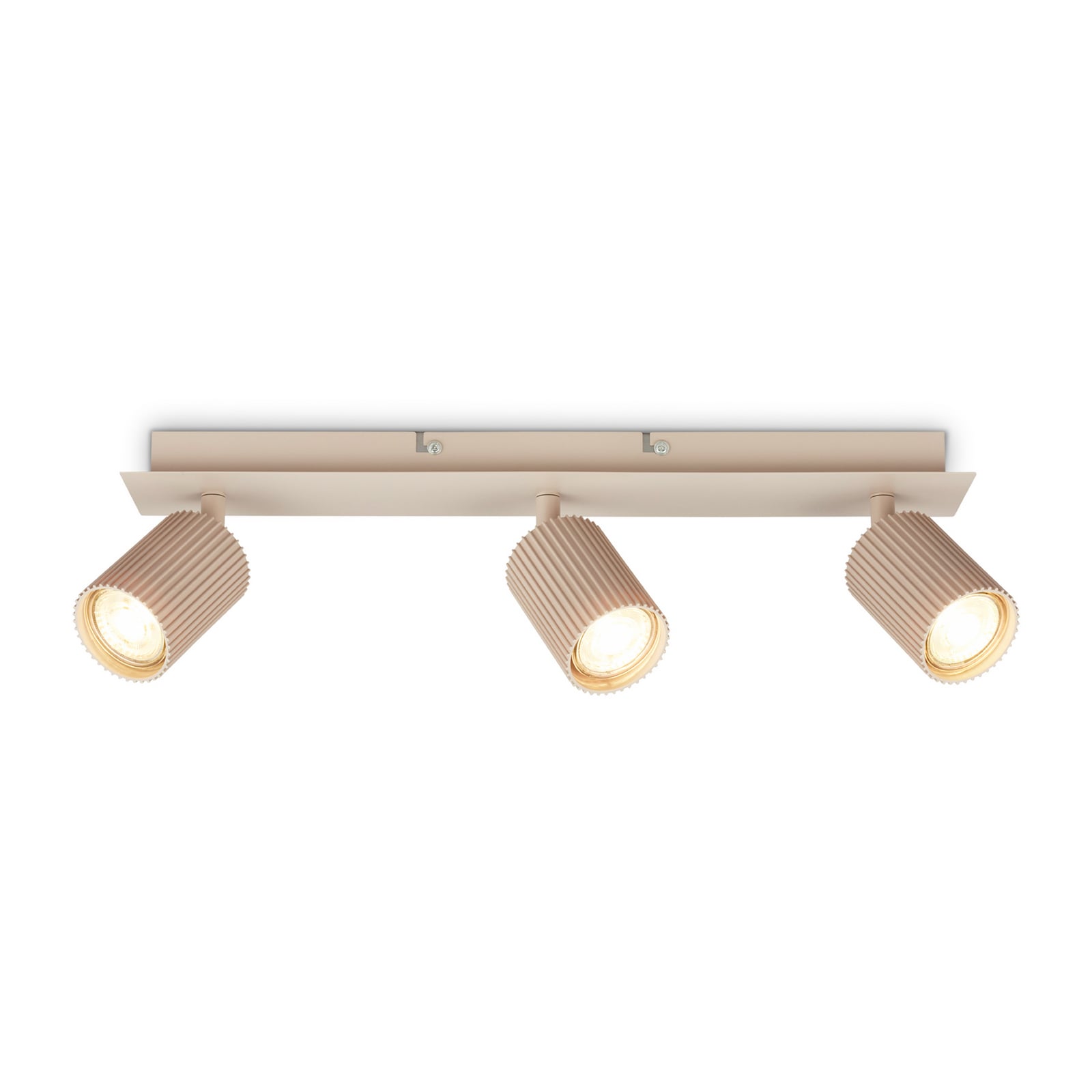 Downlight Ida, beige, 3 luces, plástico/metal