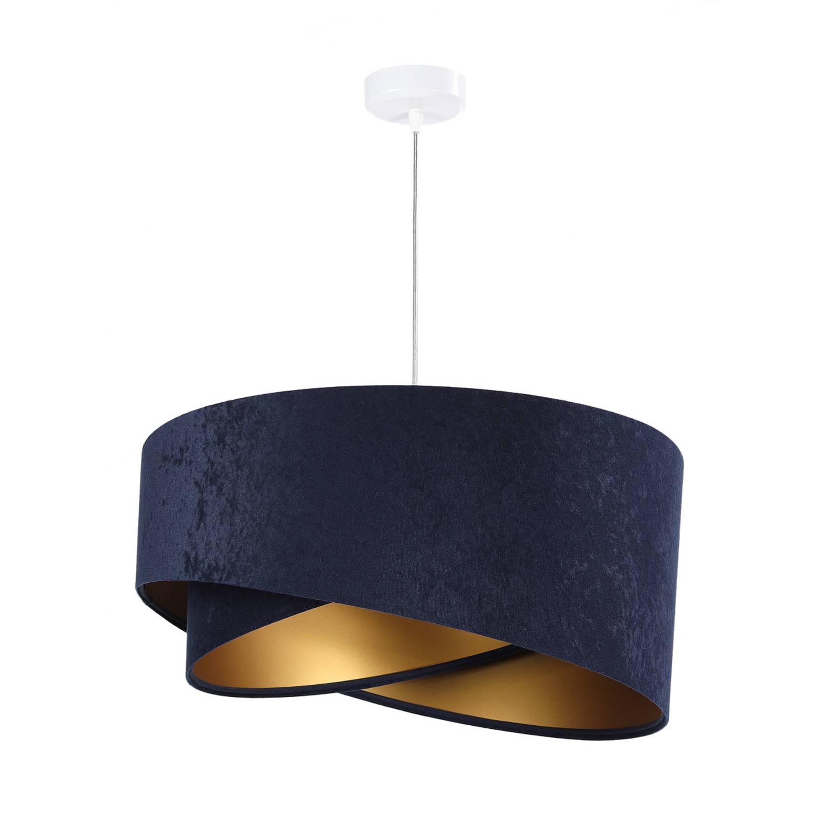 Hängeleuchte Vivien, zweifarbig, blau/gold