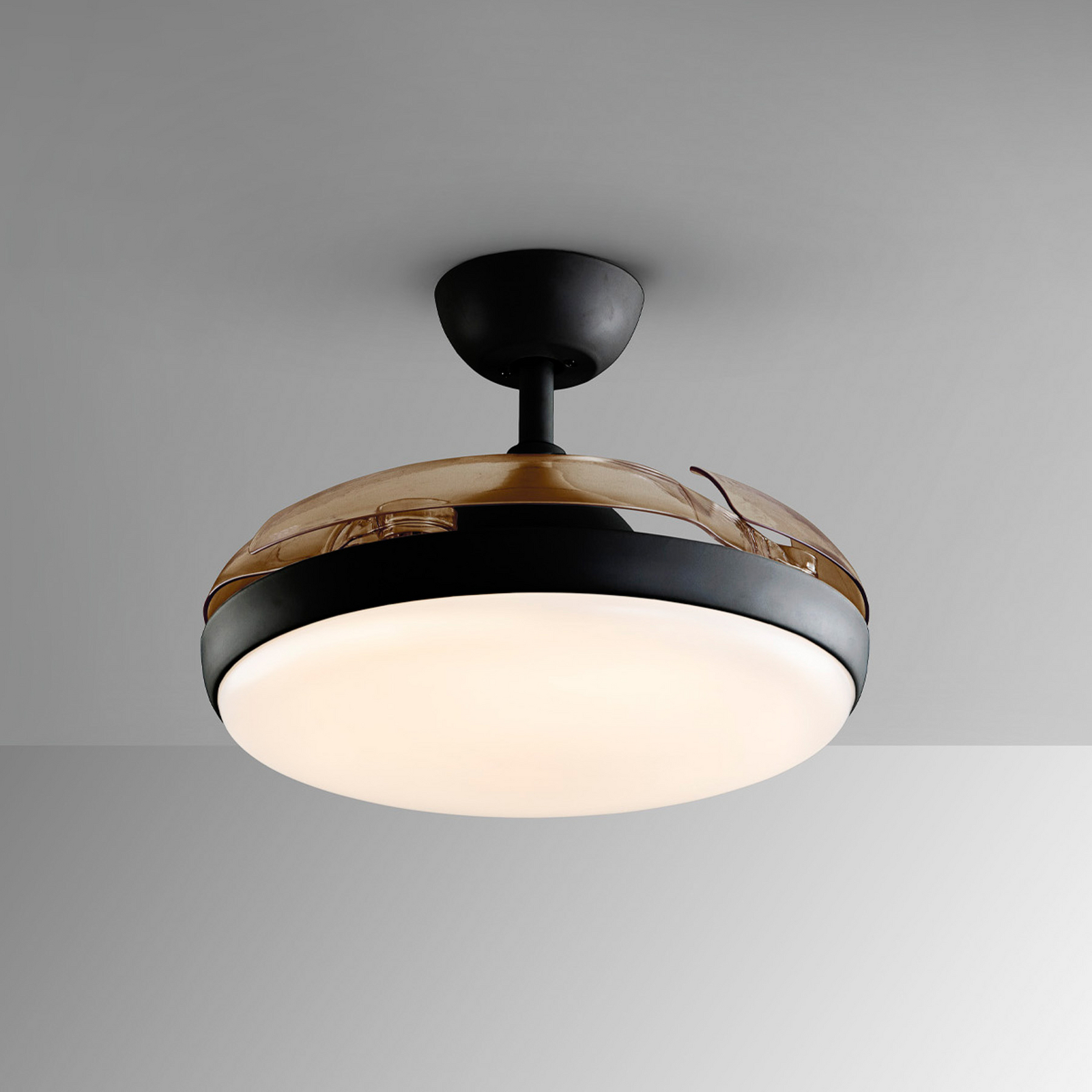 LED stropni ventilator Venturi črn/dimast DC Ø 106 cm tih