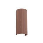 Colja wall light, plaster, height 30.5 cm, brown, round - Lindby