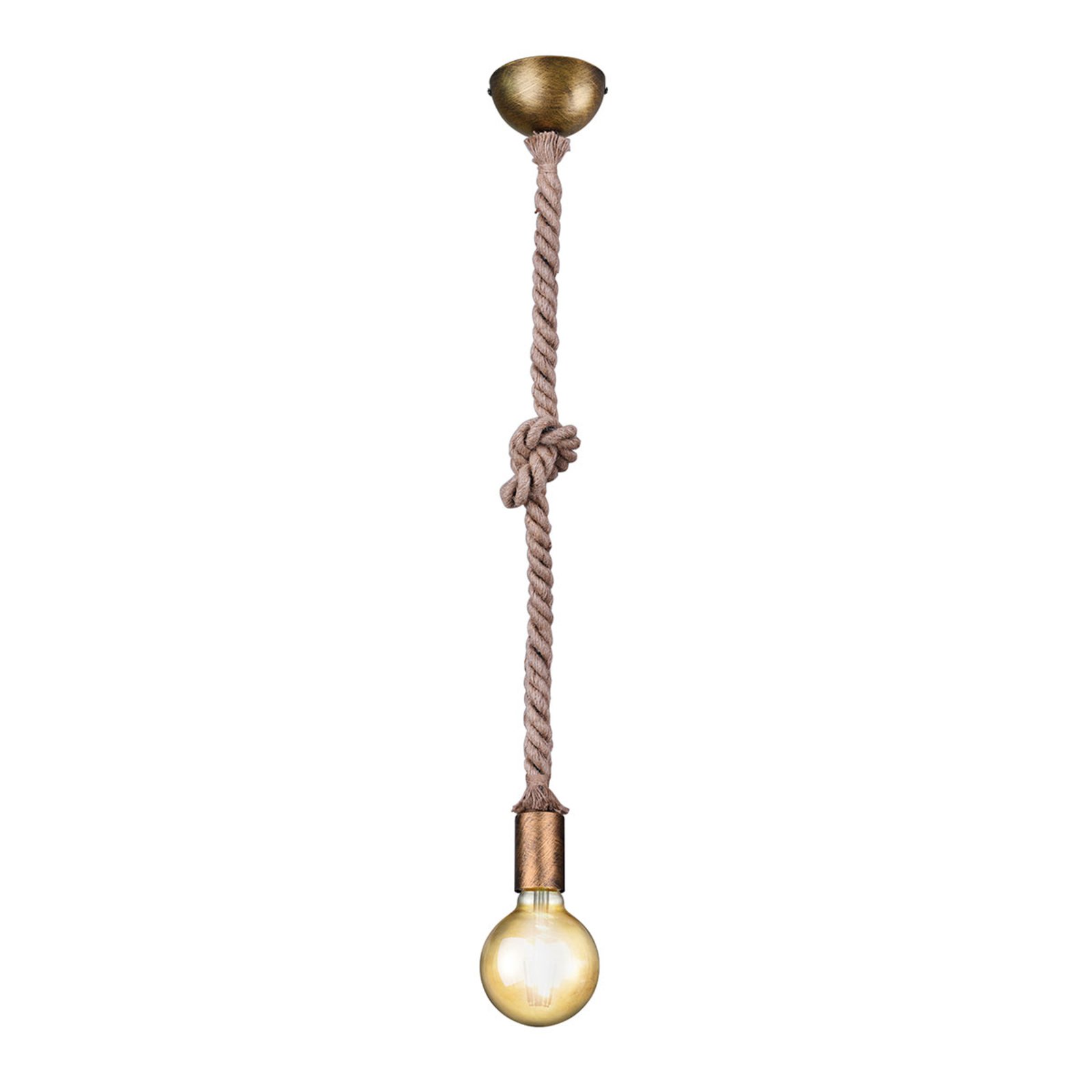 Lámpara colgante Rope con cable decorativo 1 foco