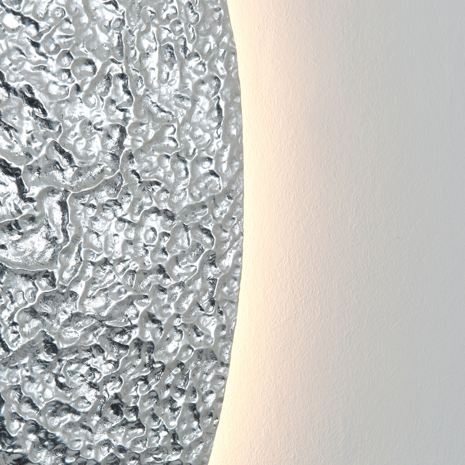 LED-vägglampa Meteor, Ø 120 cm, silver