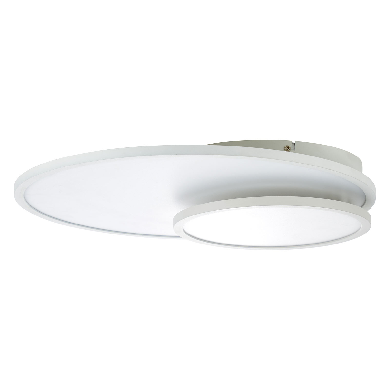 Plafonnier LED Bility, rond, cadre blanc