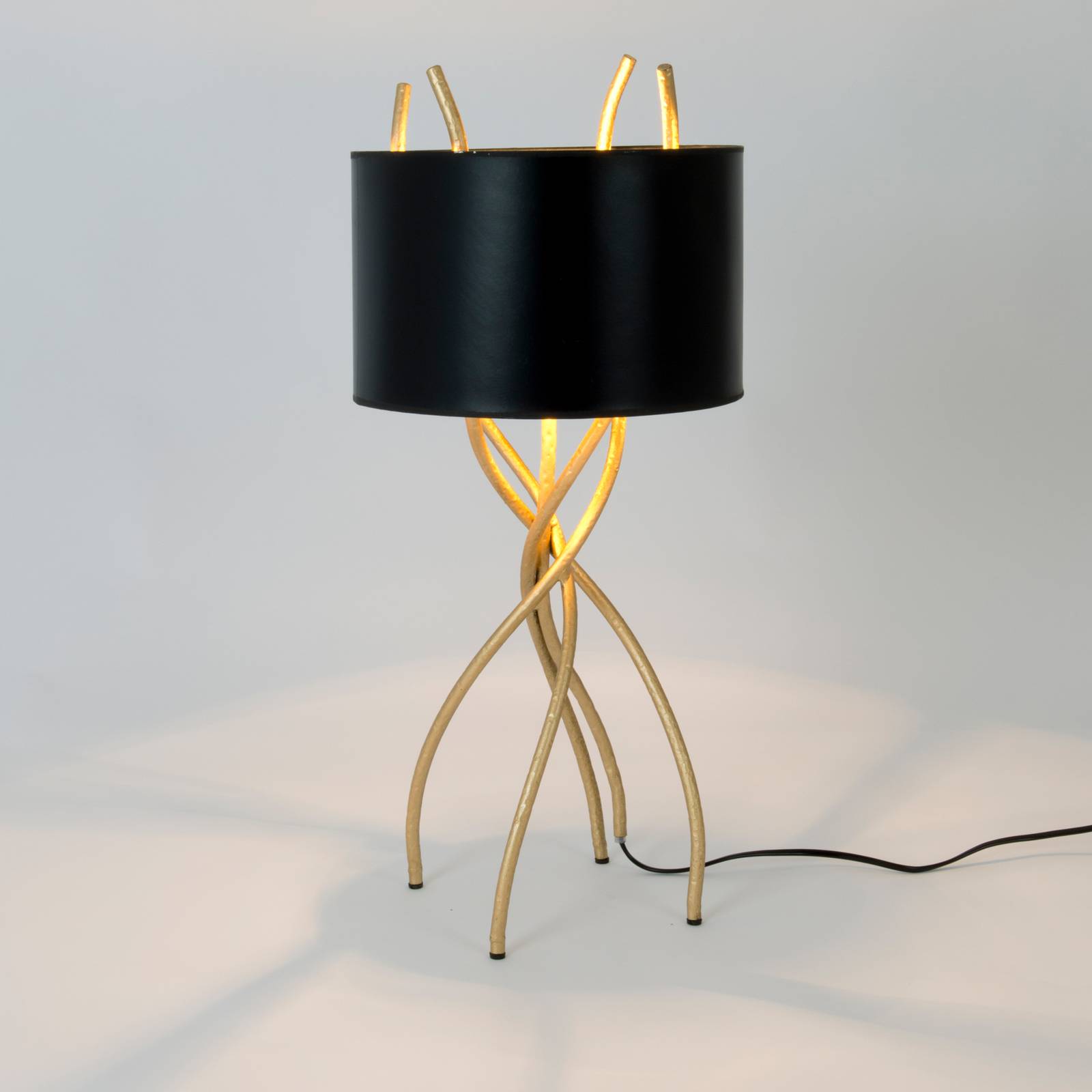 Asztali világítás Giglio 1-izzó fekete/arany