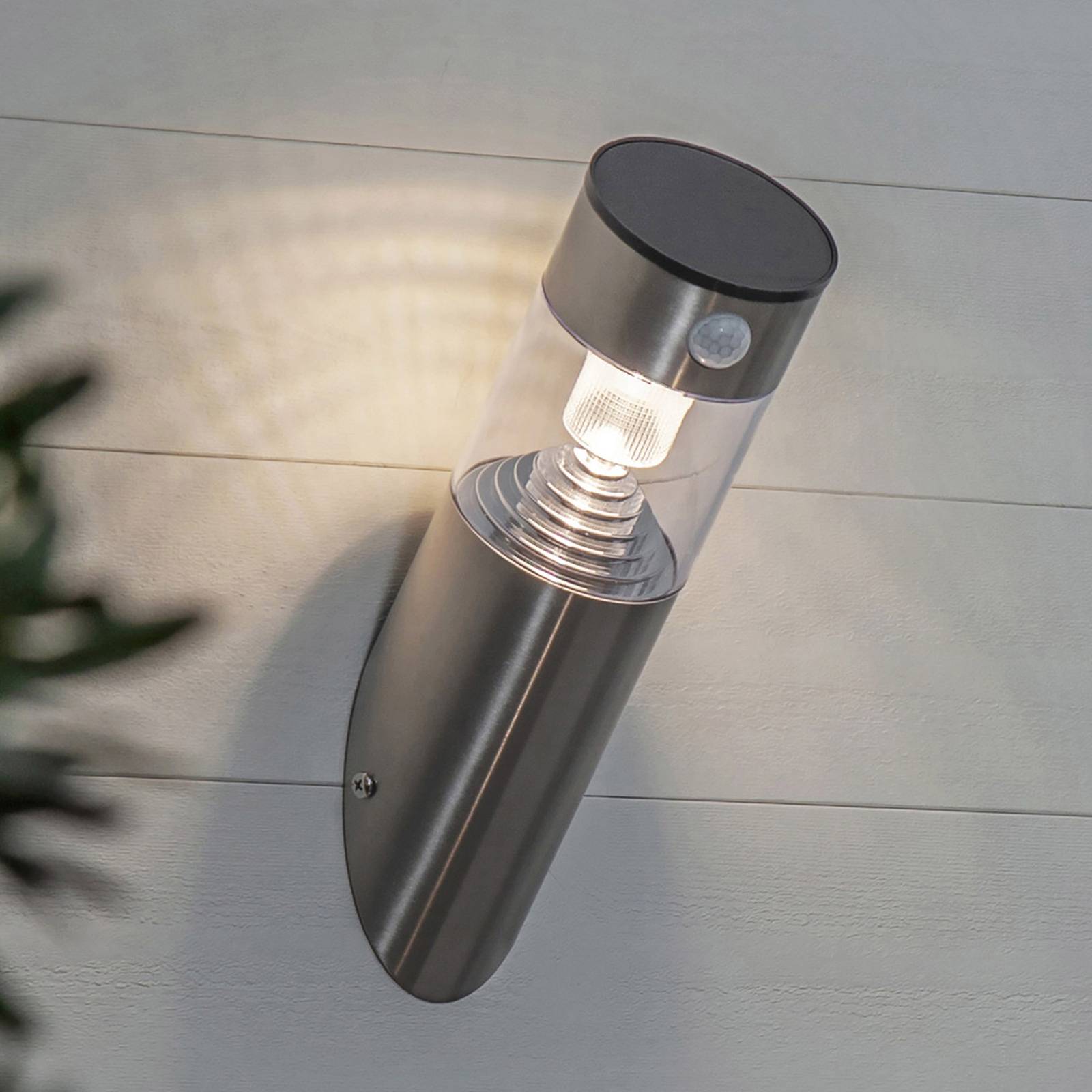 STAR TRADING LED-solcellsvägglampa Marbella med rörelsesensor