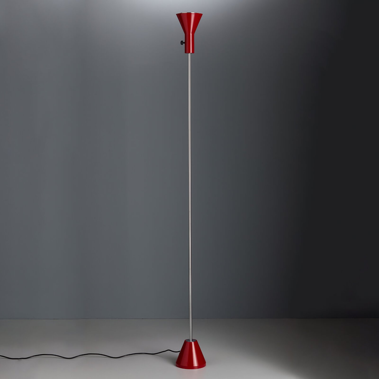 Dimmable LED floor lamp Gru in red