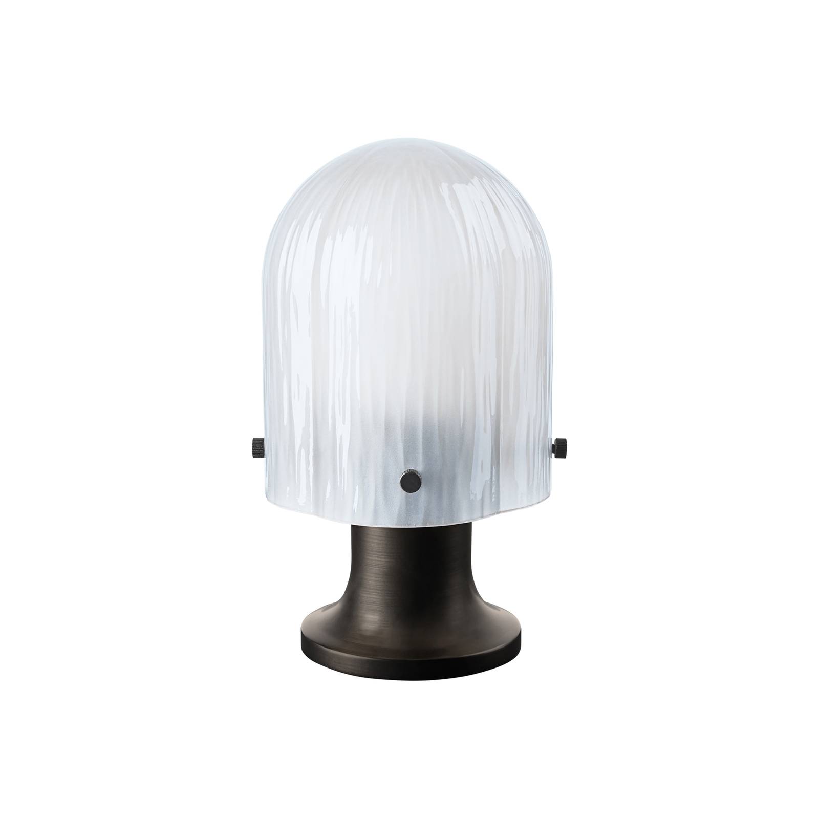 GUBI Akku-Tischleuchte Seine IP44 Messing antik Glas matt