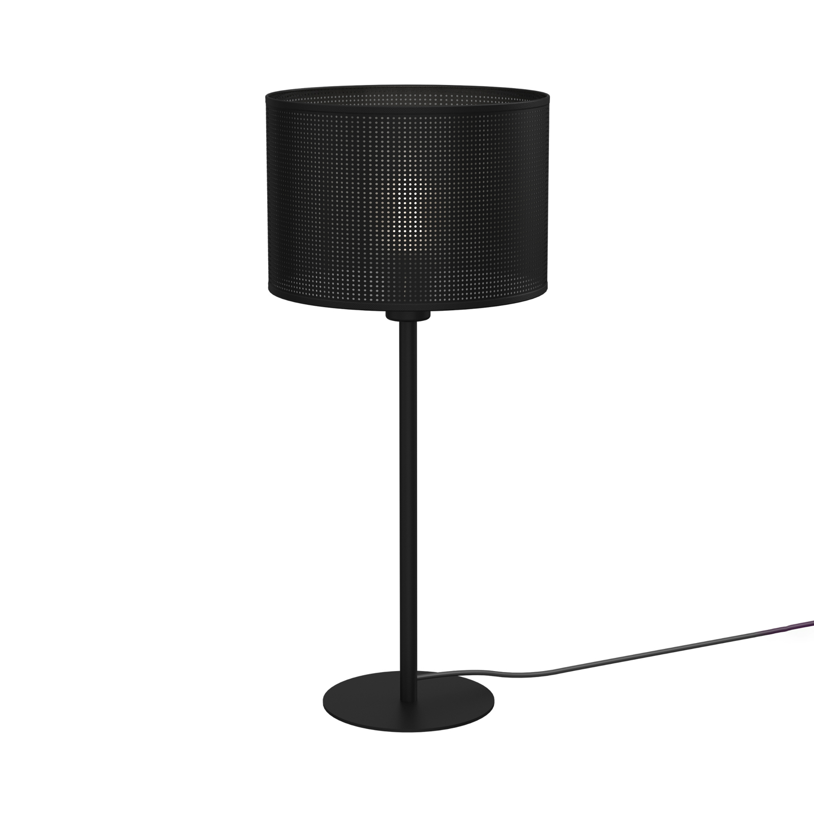 Lampe à poser Jovin, hauteur 56cm, noire