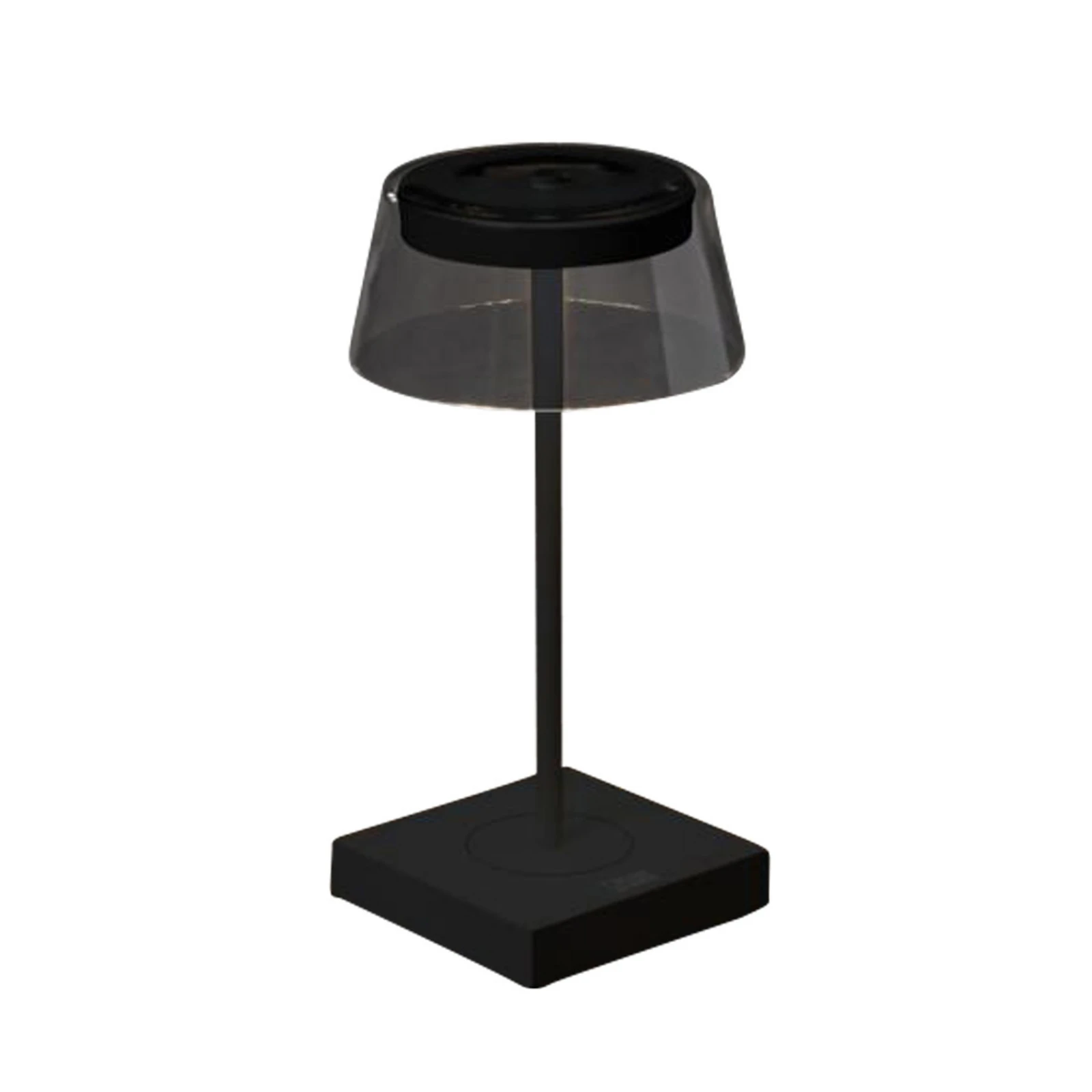 Stolná LED lampa Scilla s USB, čierna