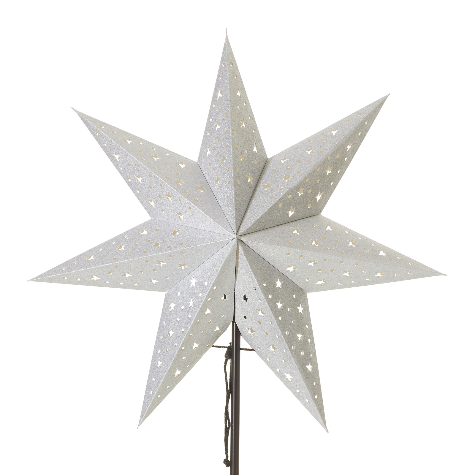 Standing star Solvalla - height 69 cm silver