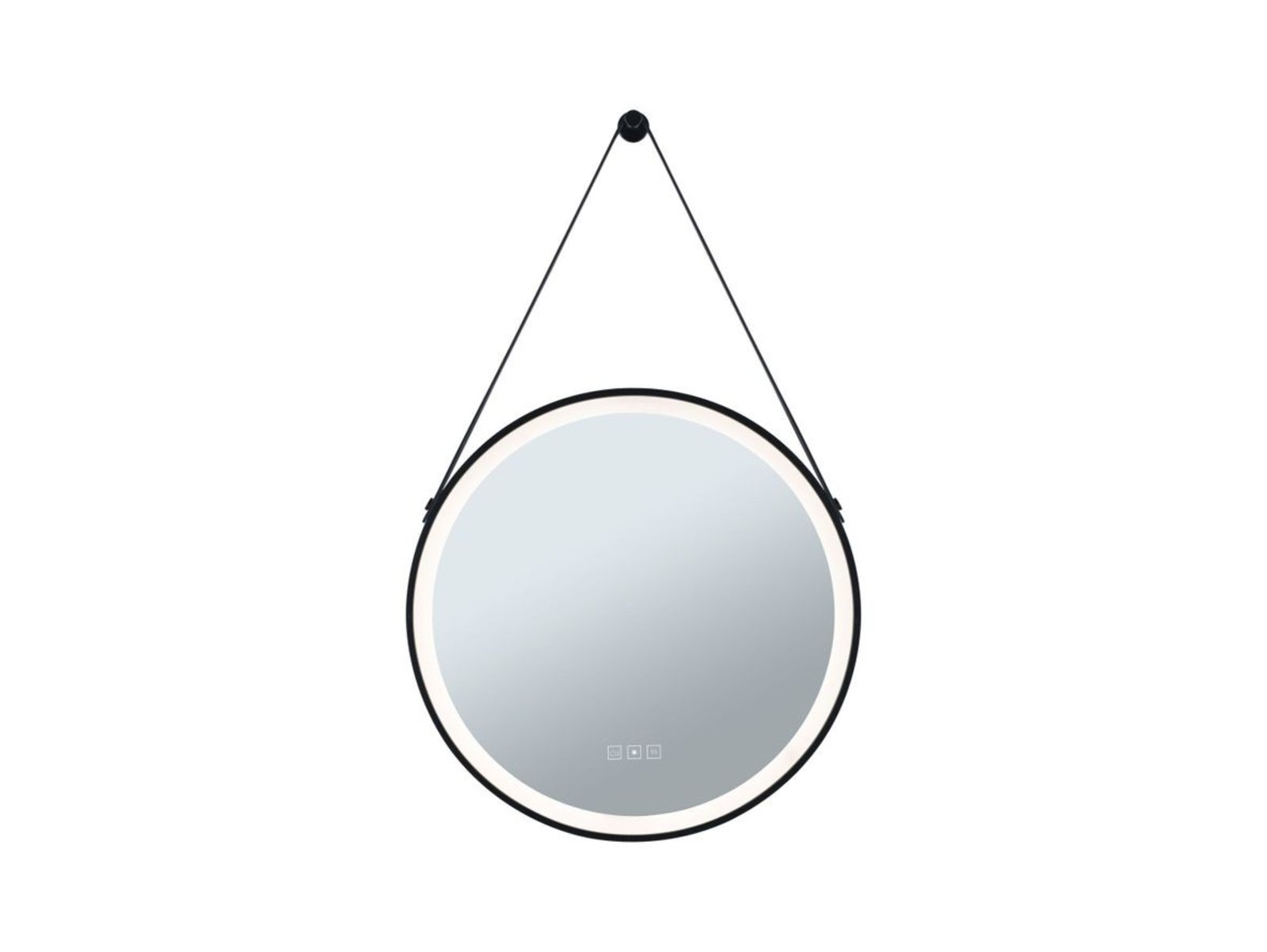 Mirra LED Illuminated Mirror IP44 Dim. Čierna/Mirror - Paulmann